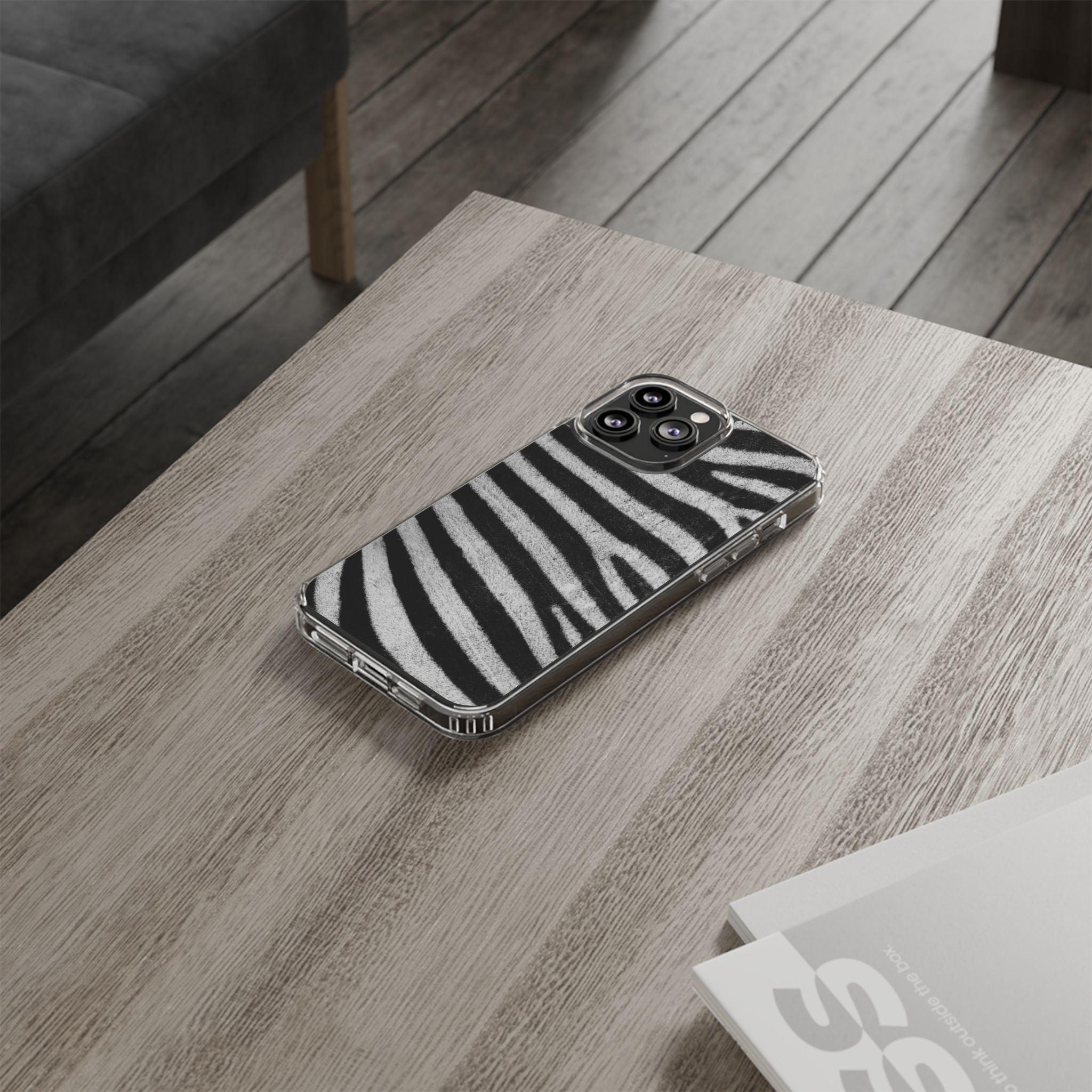 Clear Cases Black and White Zebra Stripes