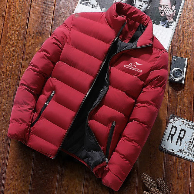 Winter stars jacket men's fashion stand collar