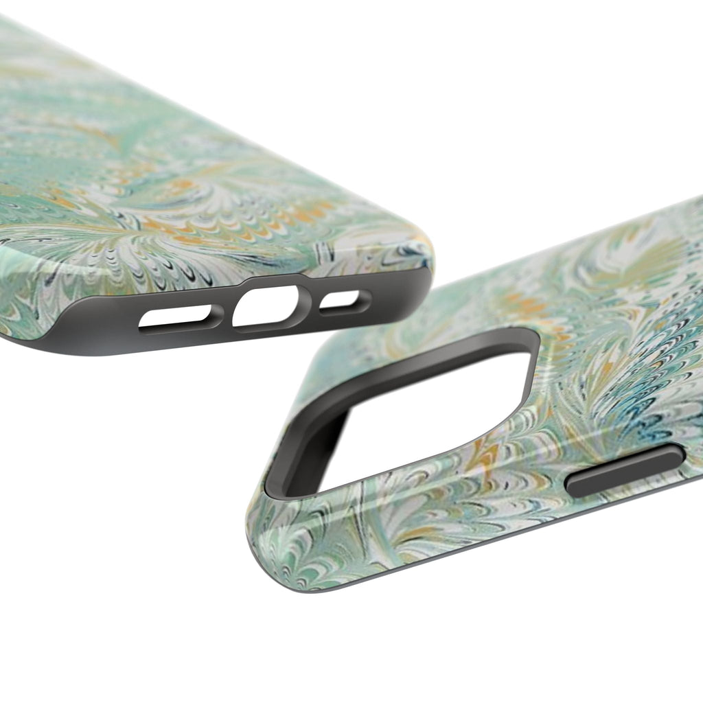 Mint Green Marbled Swirl Phone Case - Dual Layer