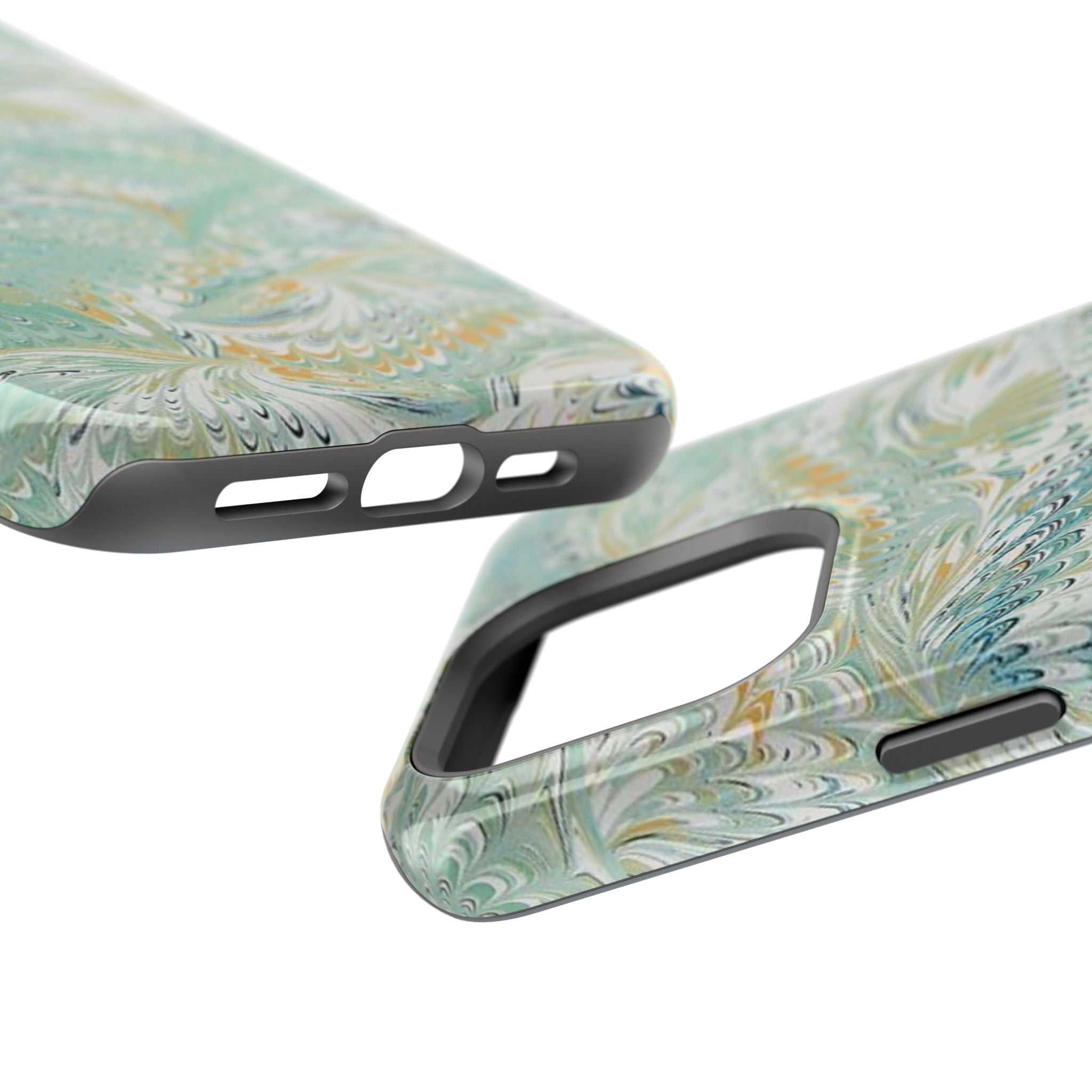 Mint Green Marbled Swirl Phone Case - Dual Layer