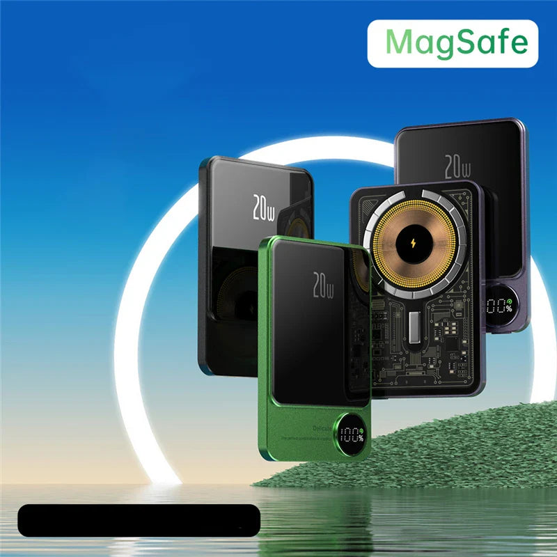 PD20W Fast Charging Magnetic Wireless Cell Phone Charger Mini Power Bank Auxiliary Battery for iPhone Samsung Wireless Charger