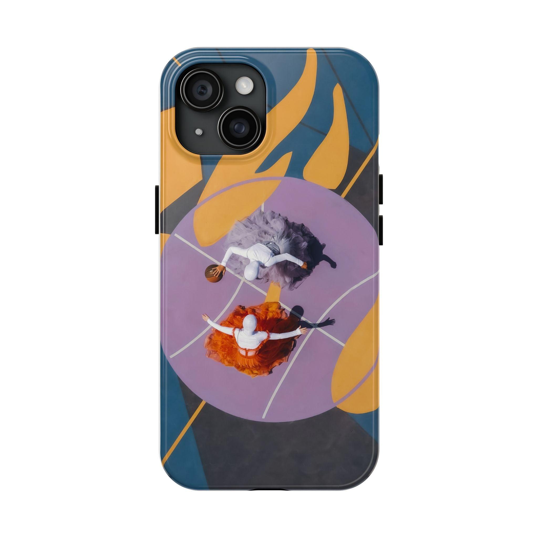 Two Womens Play basket ball Tough Phone Cases