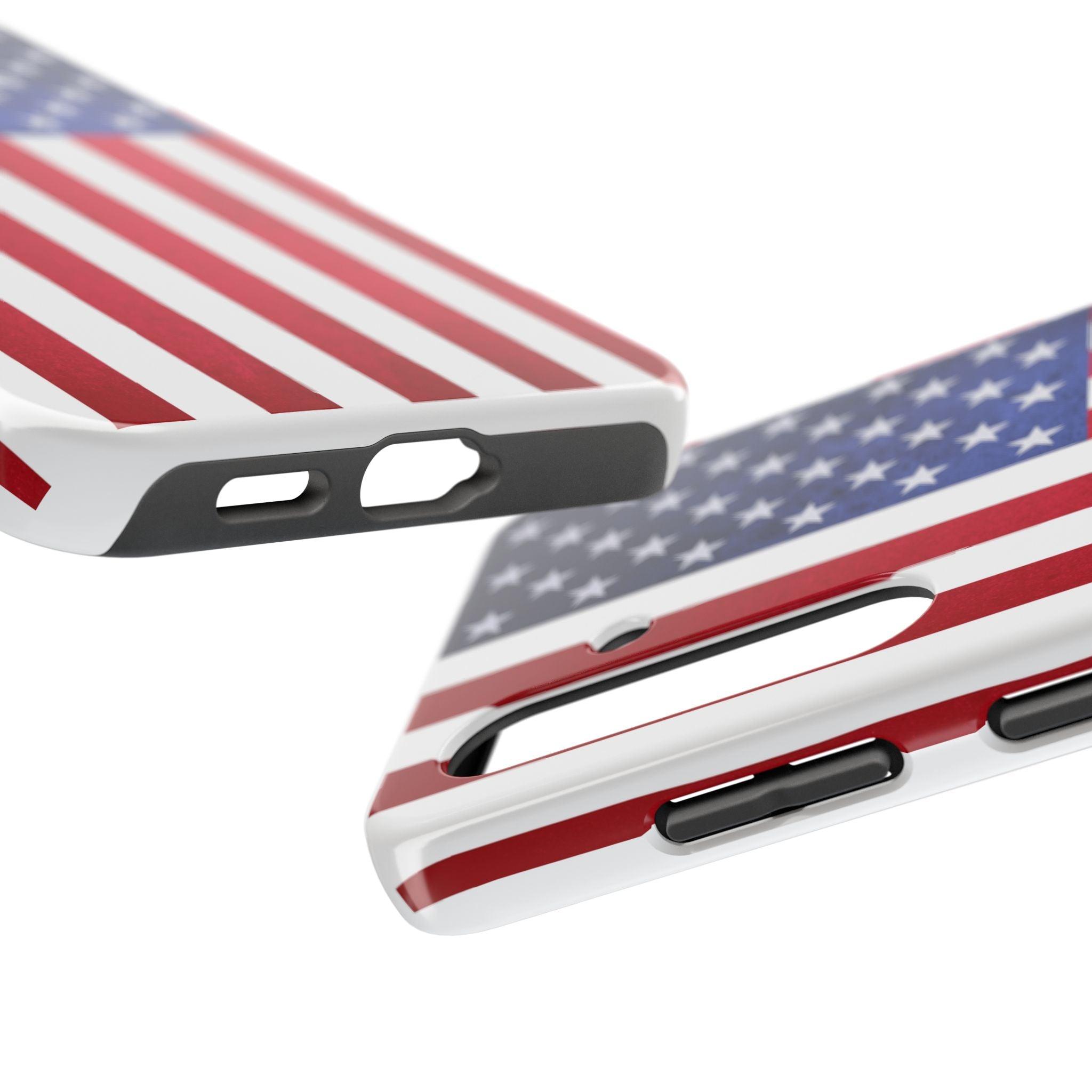 USA Flag Printed Tough Phone Cases