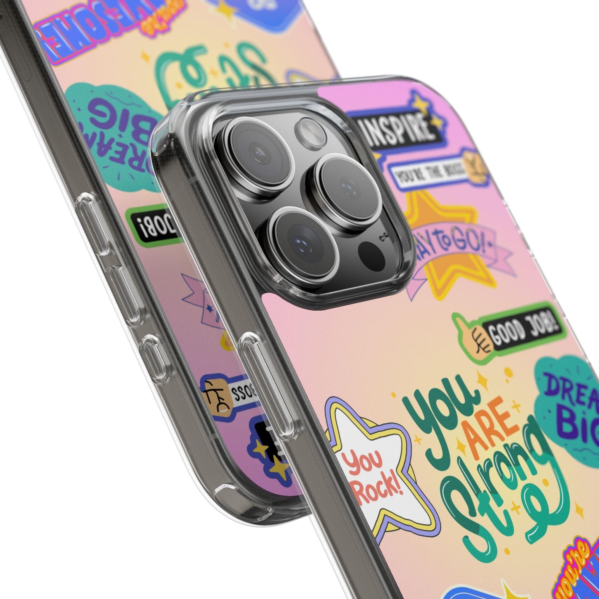 Motivational Stickers Clear Case