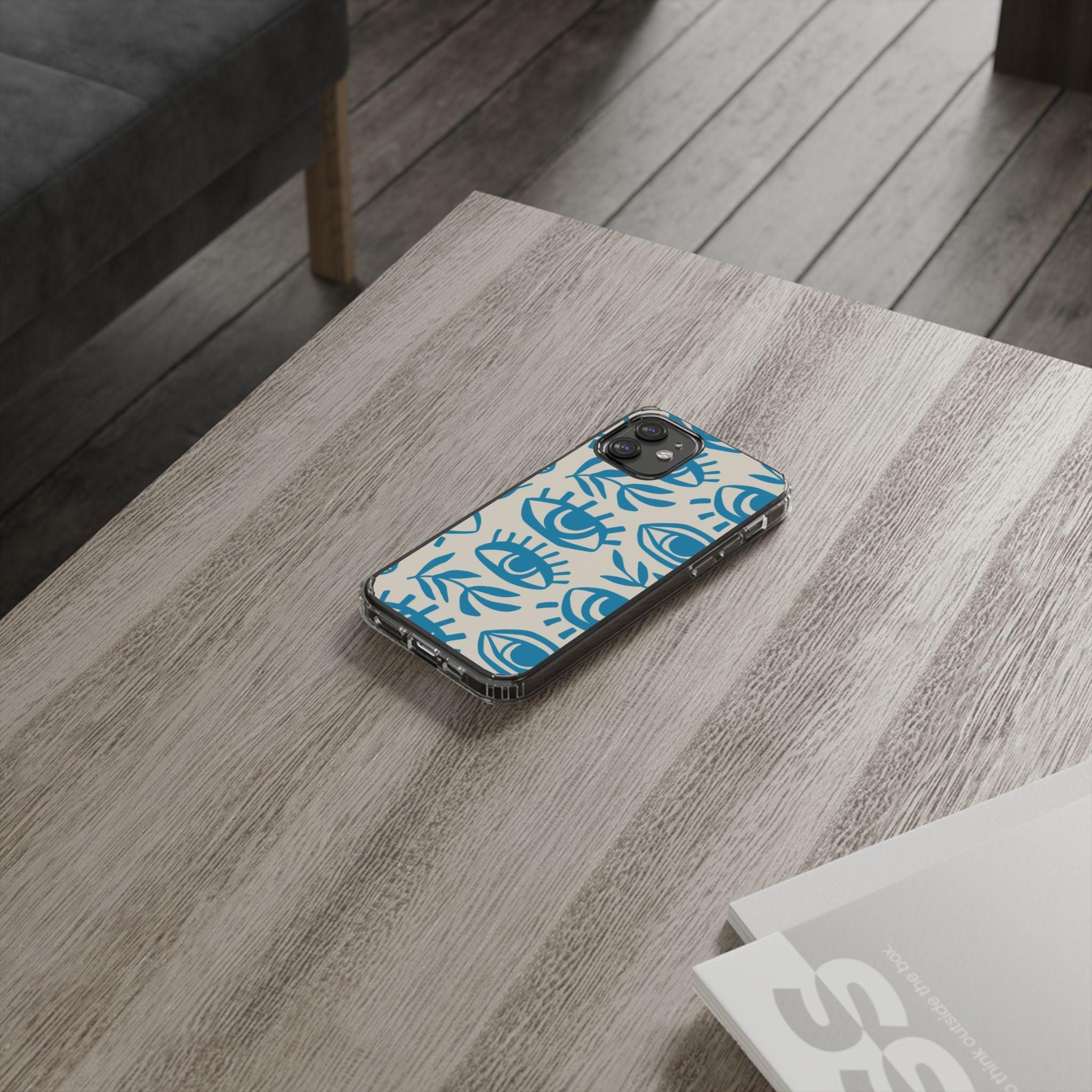 Eyes And Leaves  Pattern Clear Cases