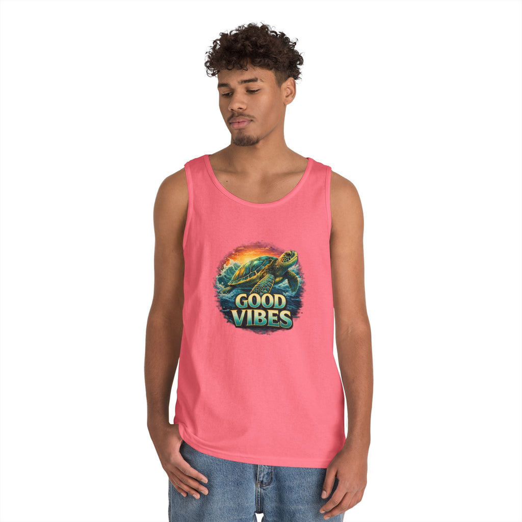 Good Vibes Turtle Tank — Surf-Inspired Beach Vacation Tank Top