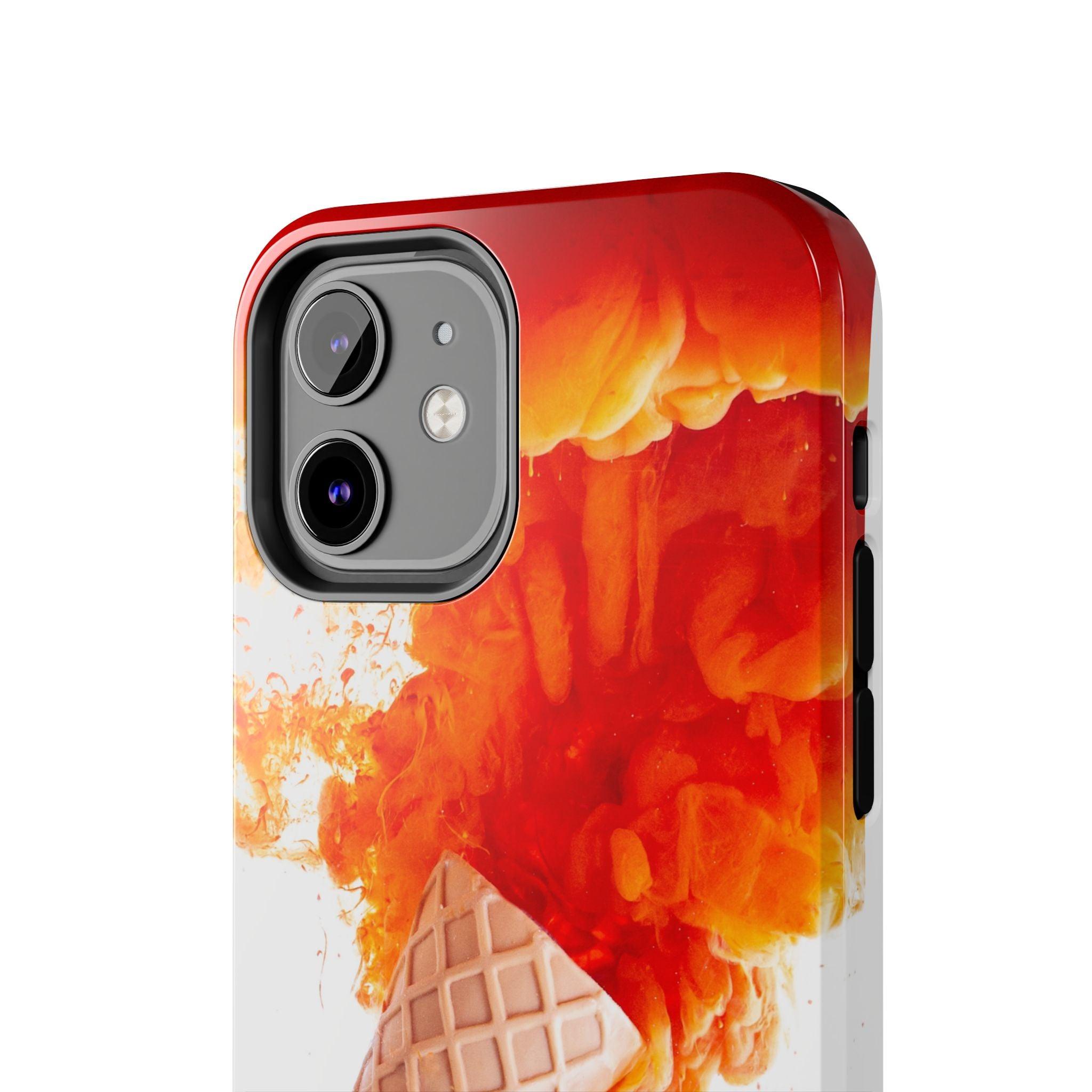 Ice Cream With Flame Of Colors Tough Phone Cases