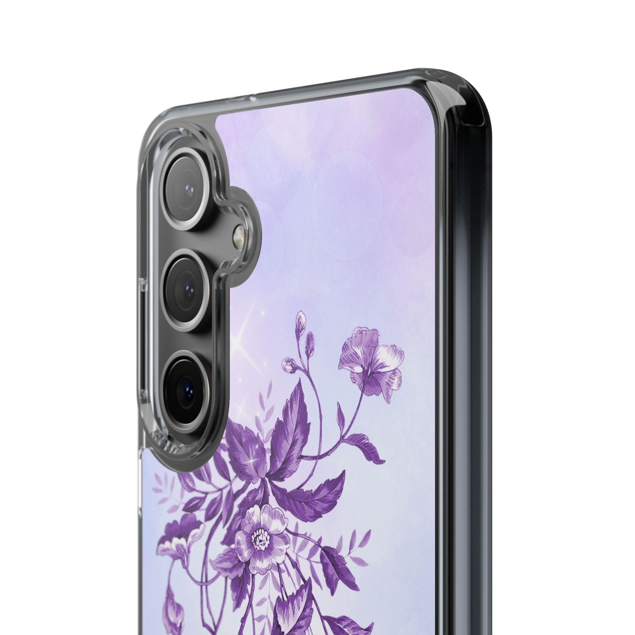 Floral design In Purple Clear Cases