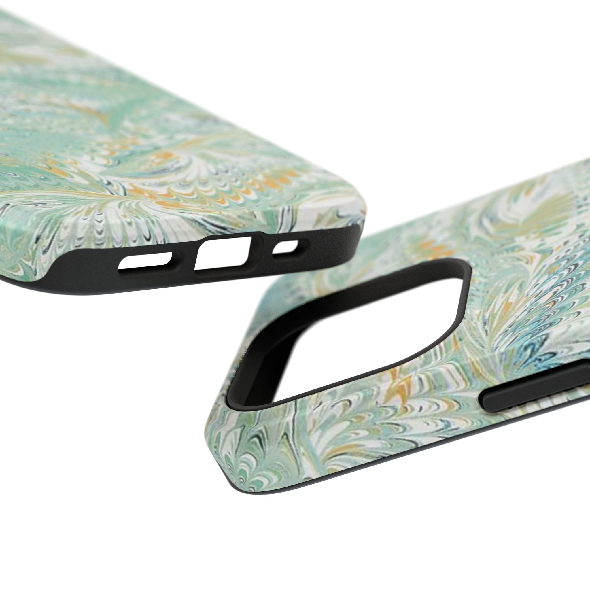 Mint Green Marbled Swirl Phone Case - Dual Layer