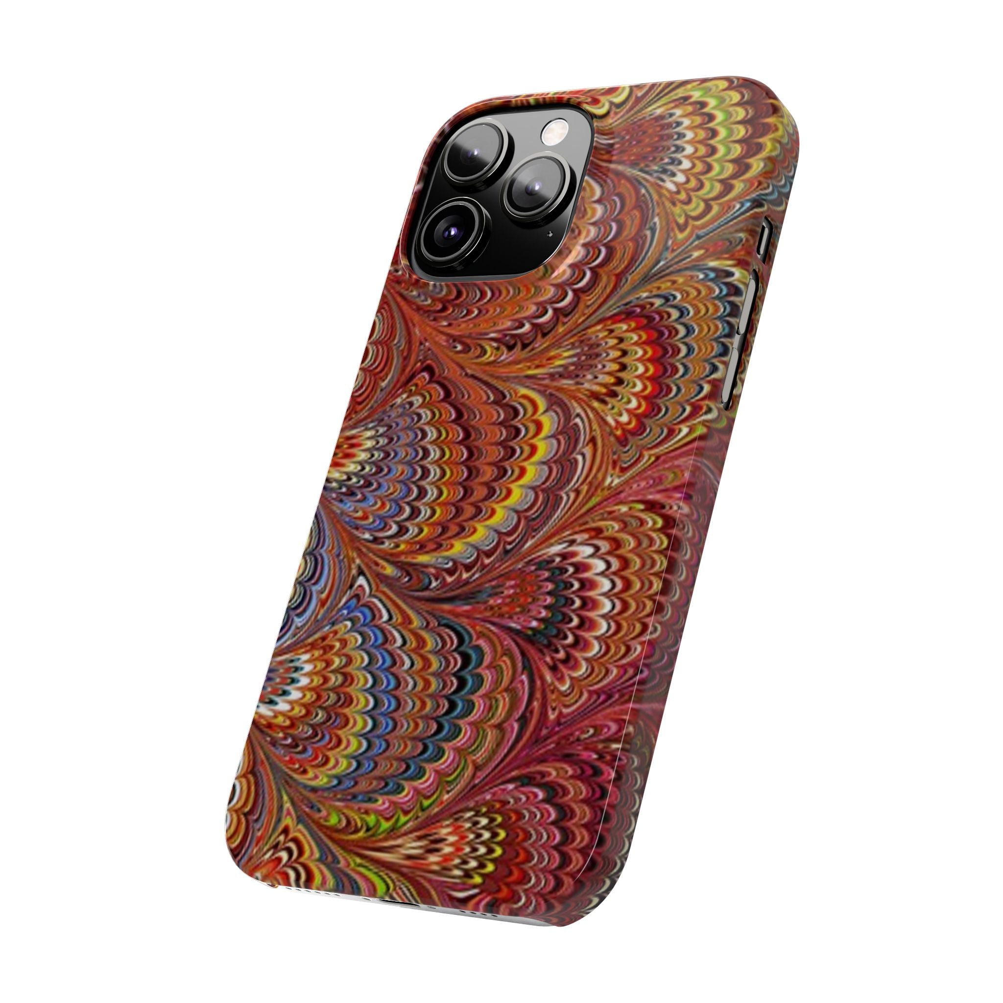 Italian Marbled Design, Red and Blue Pallet