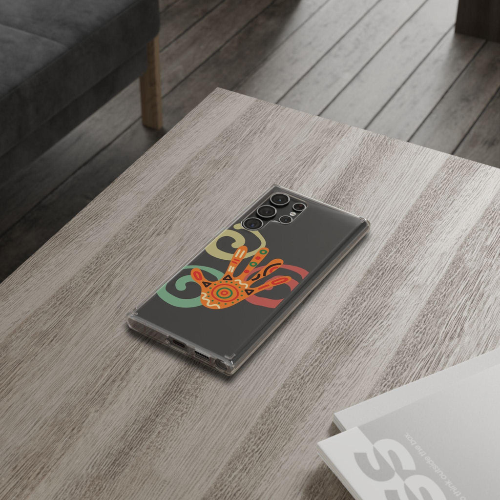 Clear Cases Colorful Hand Print design