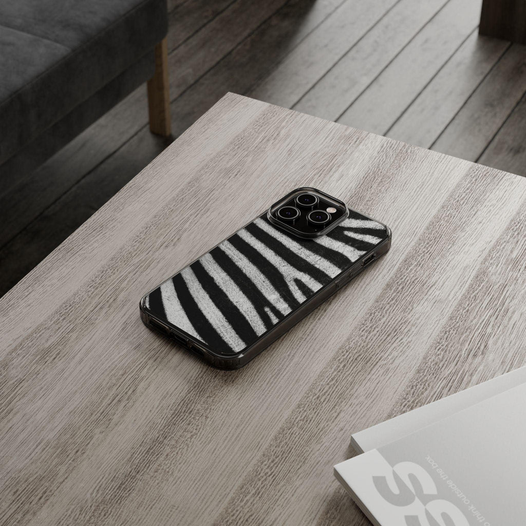 Clear Cases Black and White Zebra Stripes
