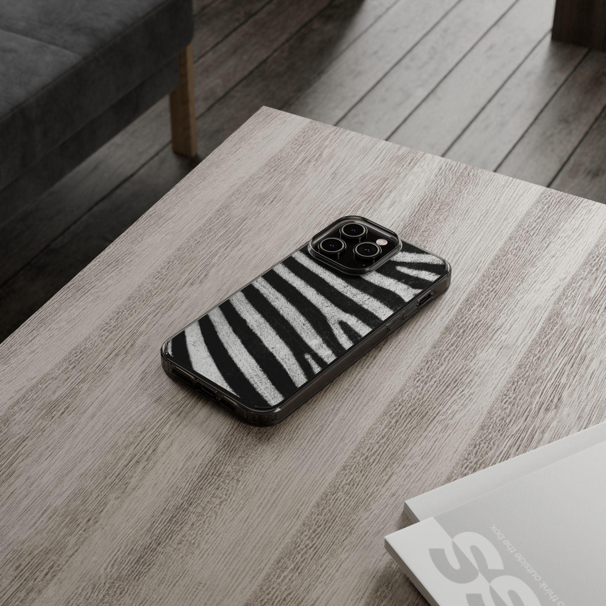Clear Cases Black and White Zebra Stripes