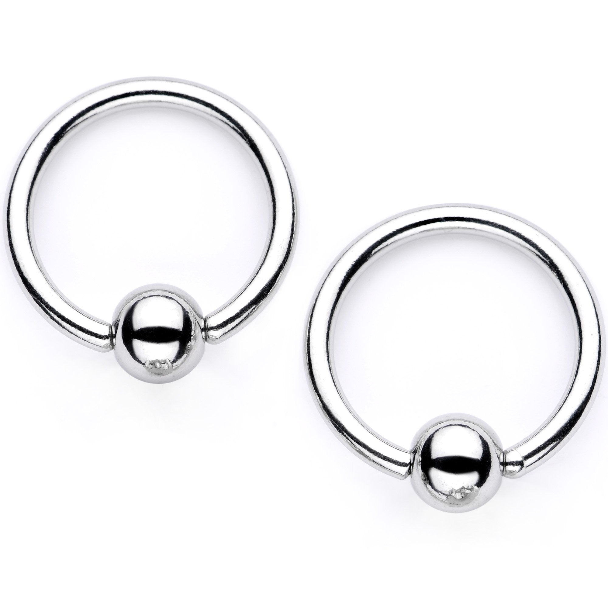14G Blue Sugar Skull Mask Twisted BCR Captive Nipple Ring Set