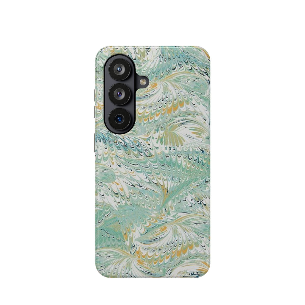 Mint Green Marbled Swirl Phone Case - Dual Layer