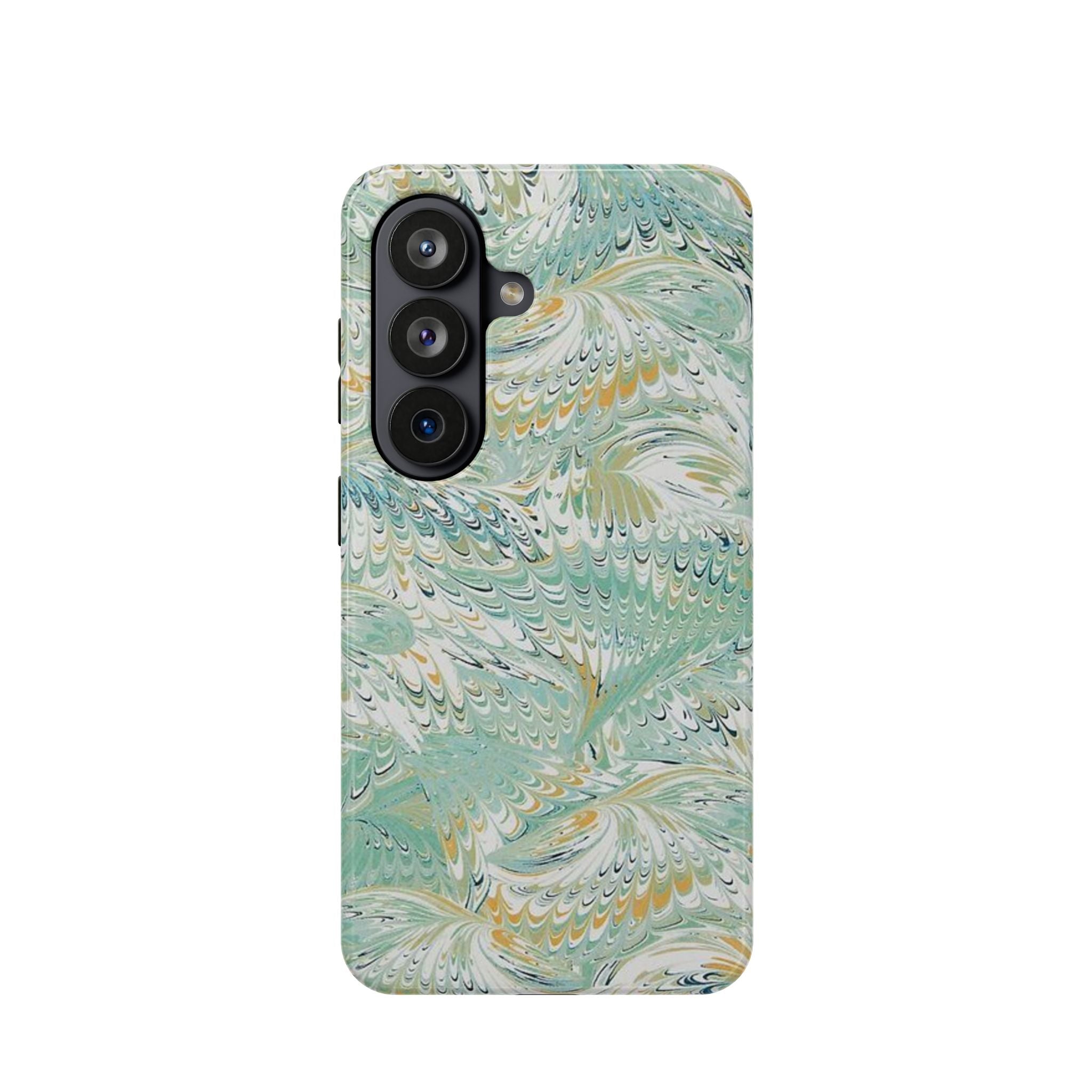 Mint Green Marbled Swirl Phone Case - Dual Layer