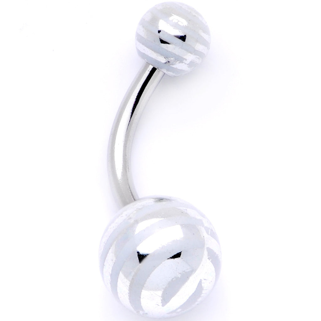 Pastel Stripes Party Pack Belly Ring Set of 4
