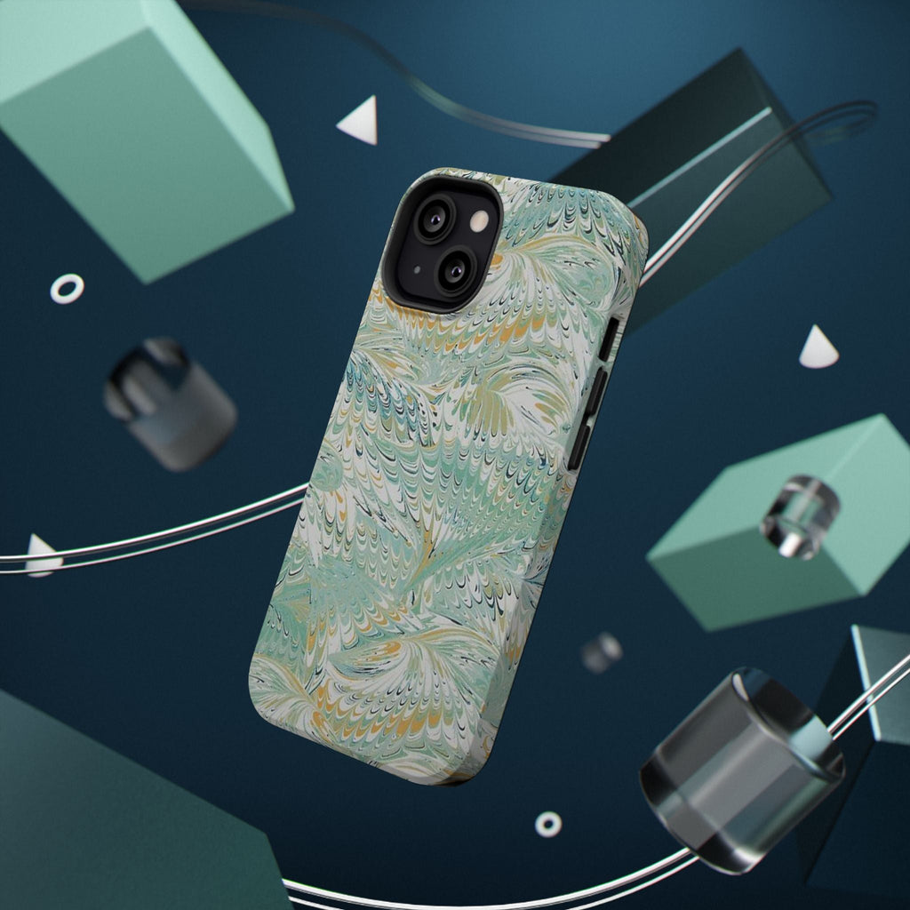 Mint Green Marbled Swirl Phone Case - Dual Layer
