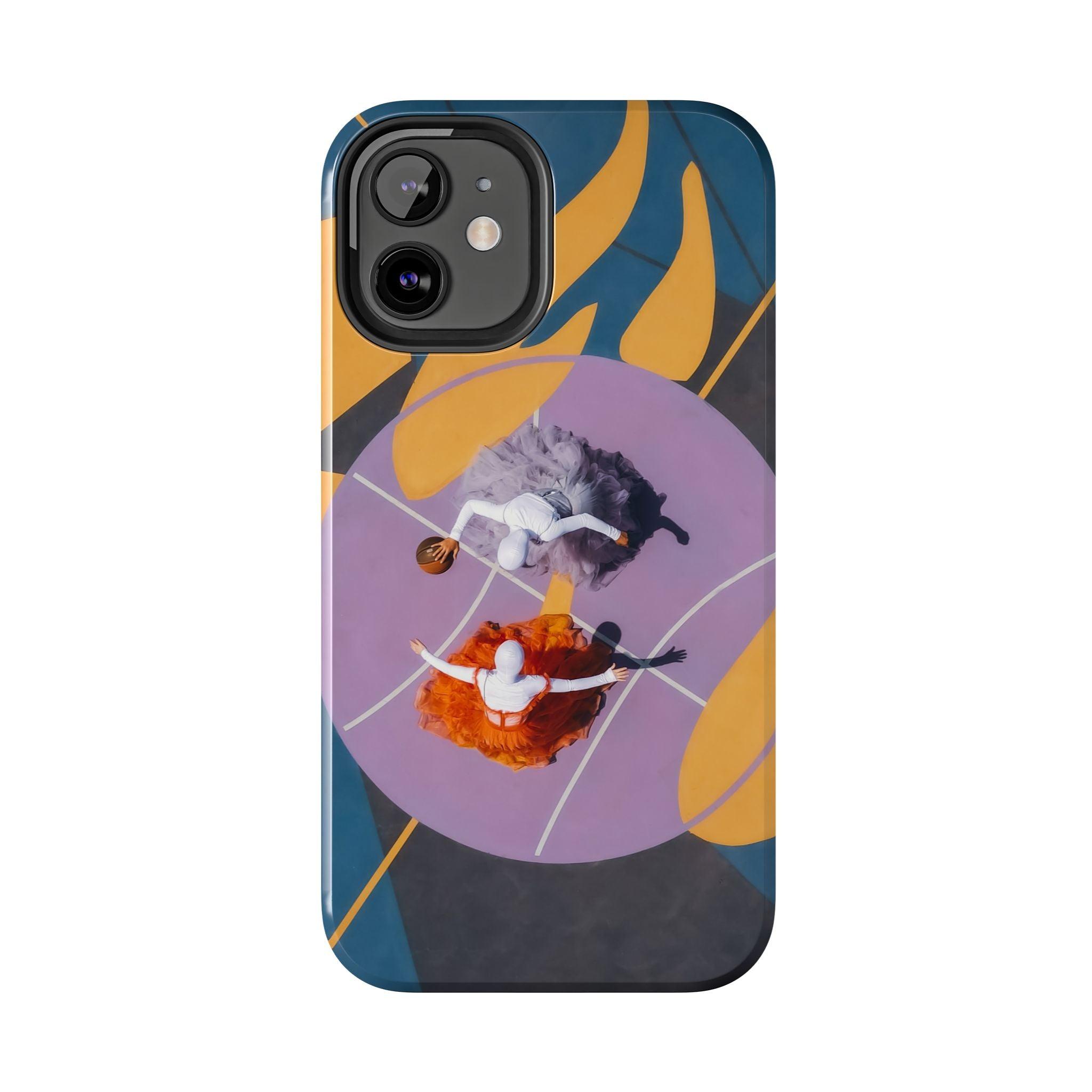 Two Womens Play basket ball Tough Phone Cases