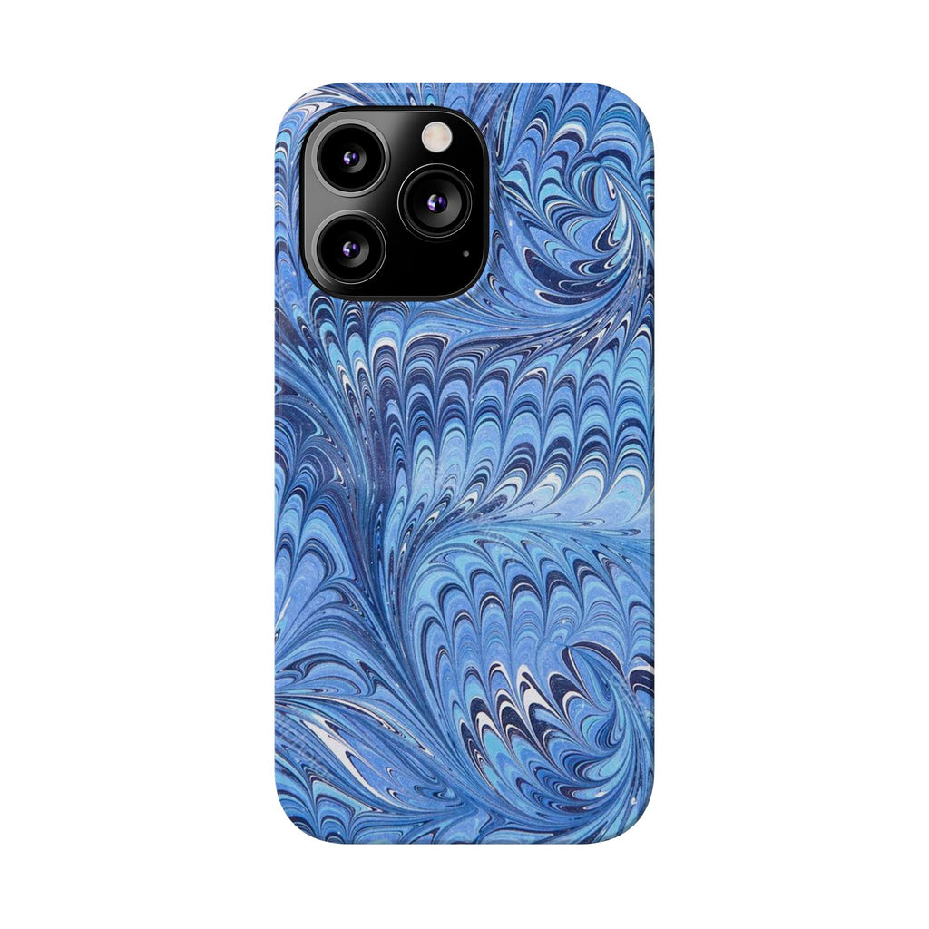 Deep Blue Italian Marbled Design Pallet Phone Case