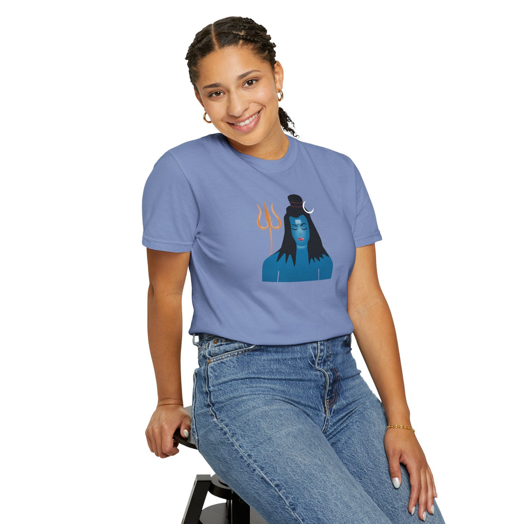 Lord Shiva Cotton T-Shirt - Garment Dyed Comfort Tee - DipaliZ