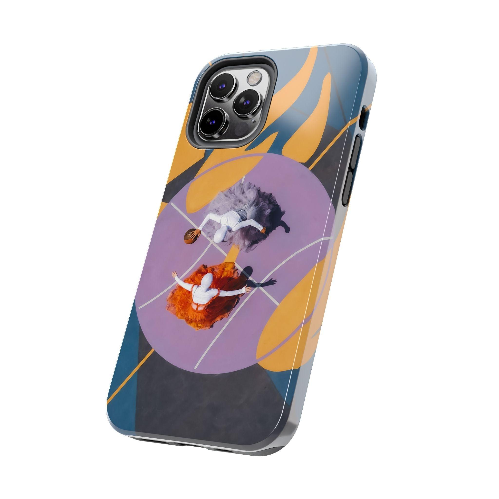 Two Womens Play basket ball Tough Phone Cases