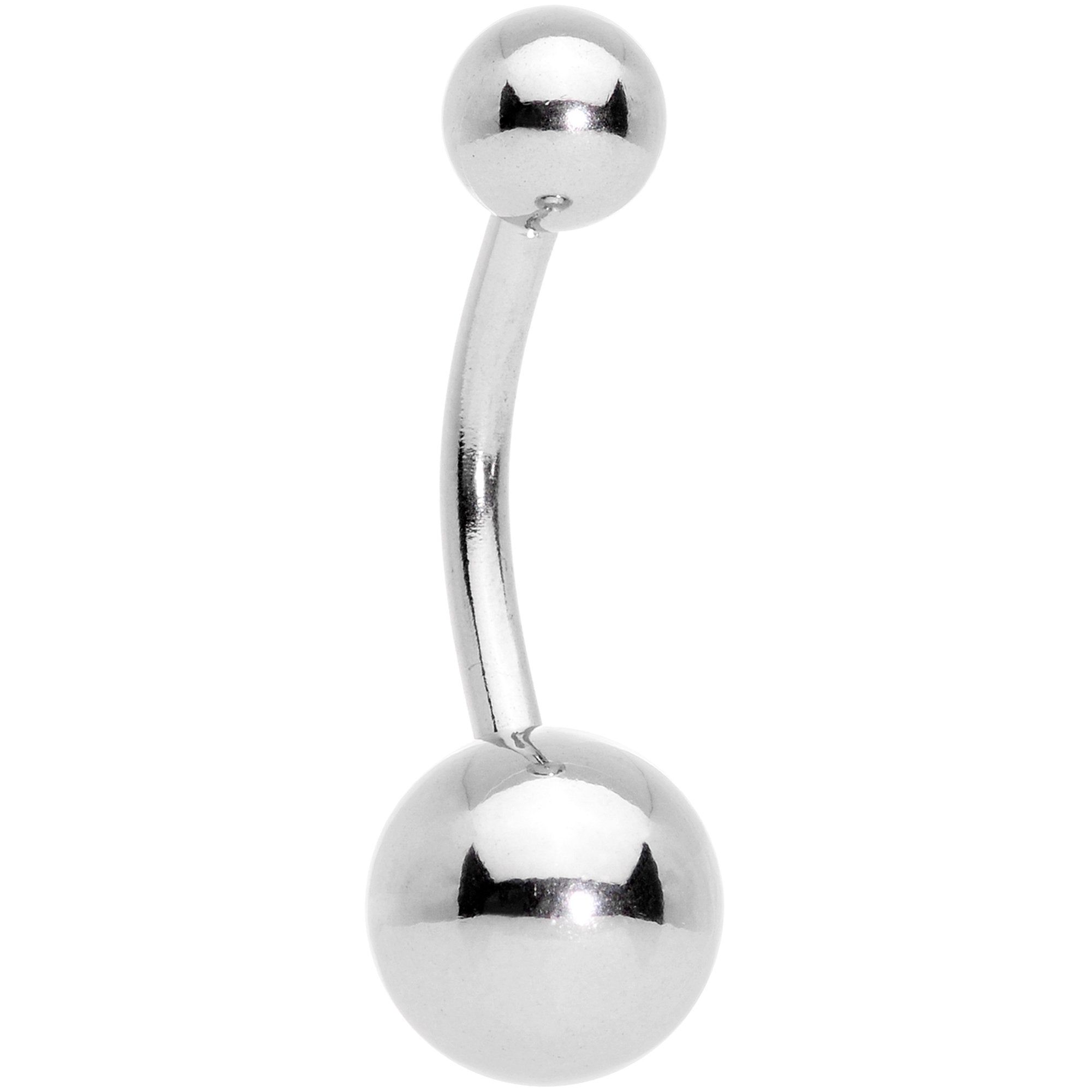 Clear Gem Gold Tone Red Holiday Cupcake Belly Ring Set of 4