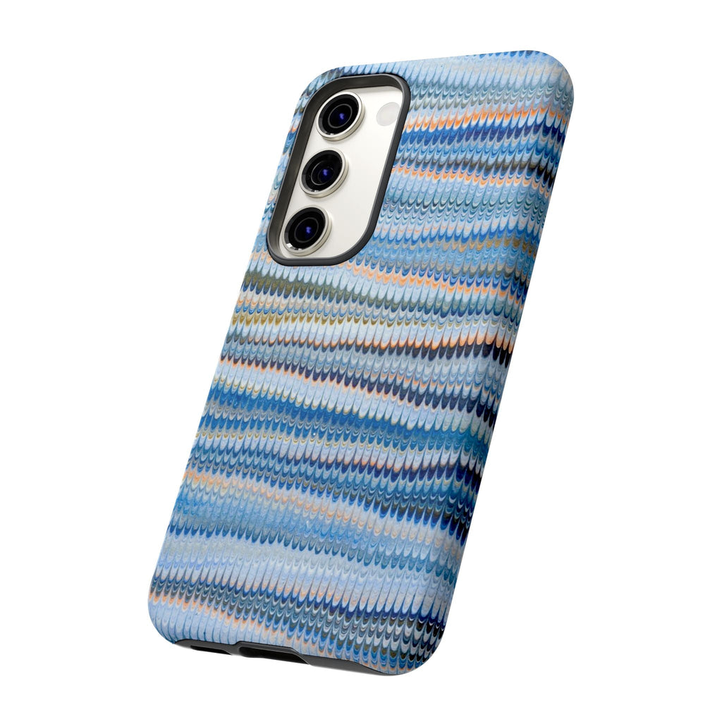 Blue Marbled Phone Cases iPhone 16 + Samsung + Apple + Google