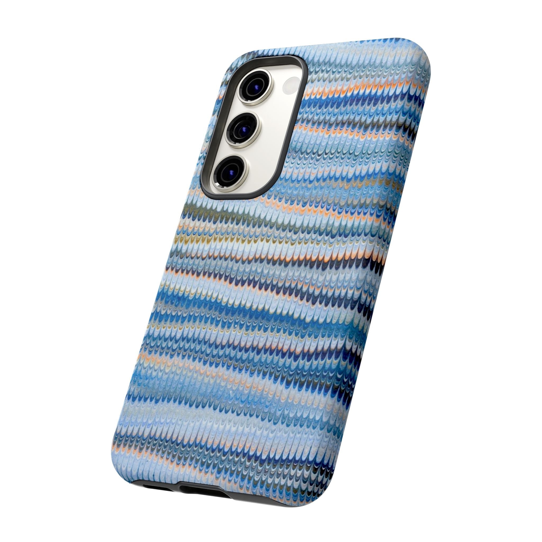 Blue Marbled Phone Cases iPhone 16 + Samsung + Apple + Google