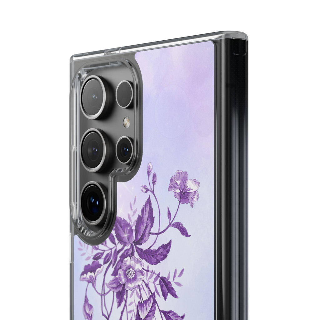 Floral design In Purple Clear Cases