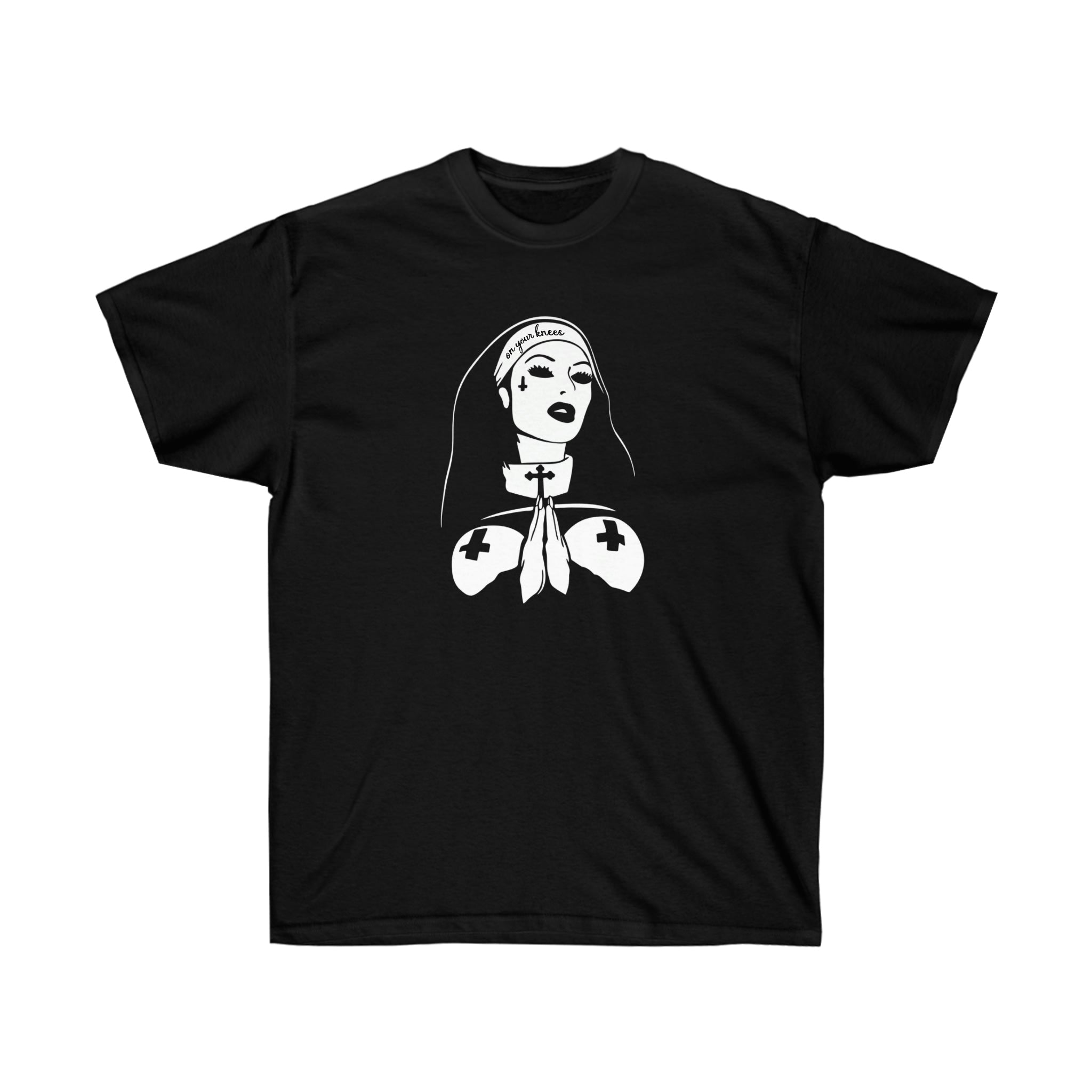 On your knees, Nun Unisex Ultra Cotton Tee Shirt