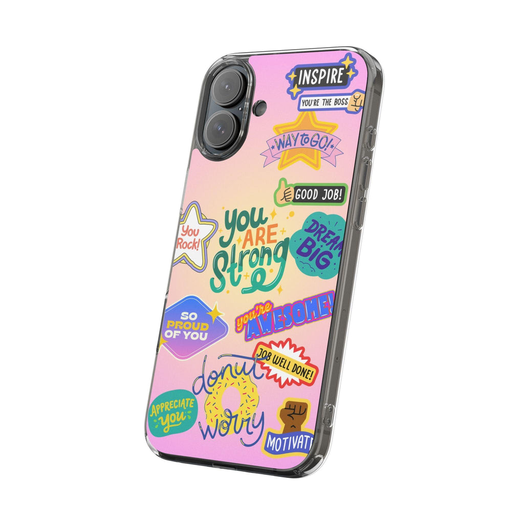 Motivational Stickers Clear Case