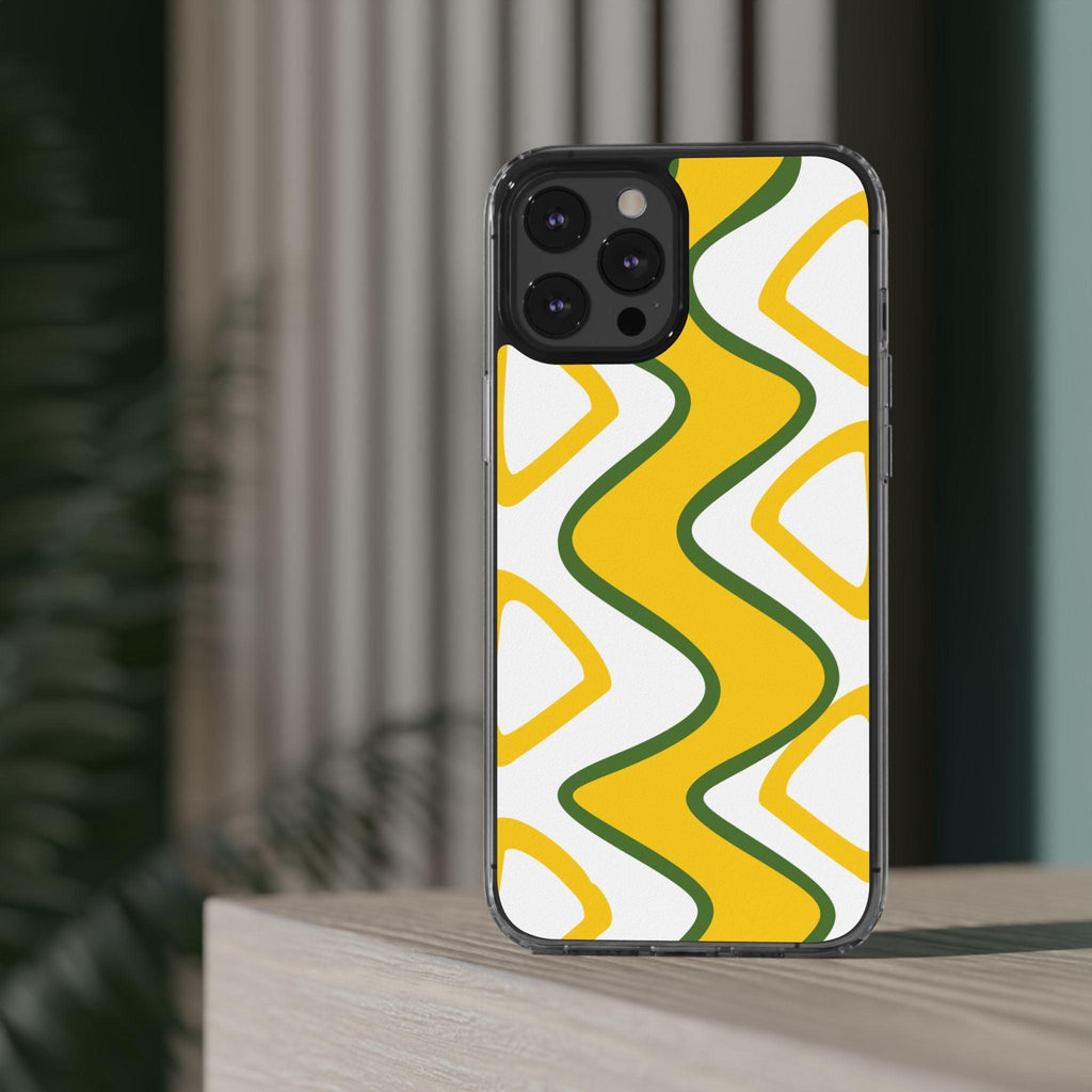 Bright Yellow Abstract With Shape Clear Cases