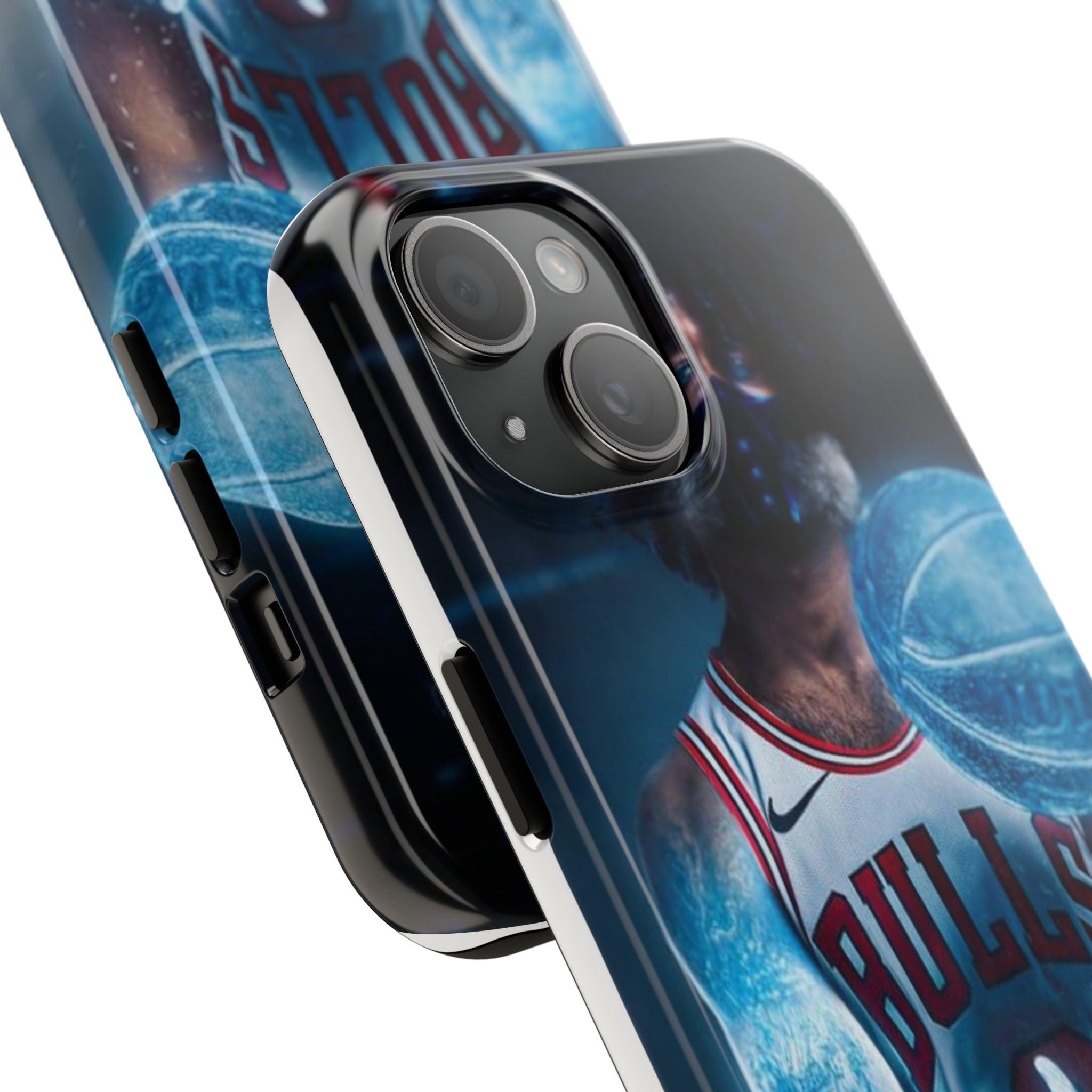 Coby White Chicago Bulls NBA Basketball Printed Tough Phone Case for iPhone & Samsung Galaxy - Dynamic Player Action Design