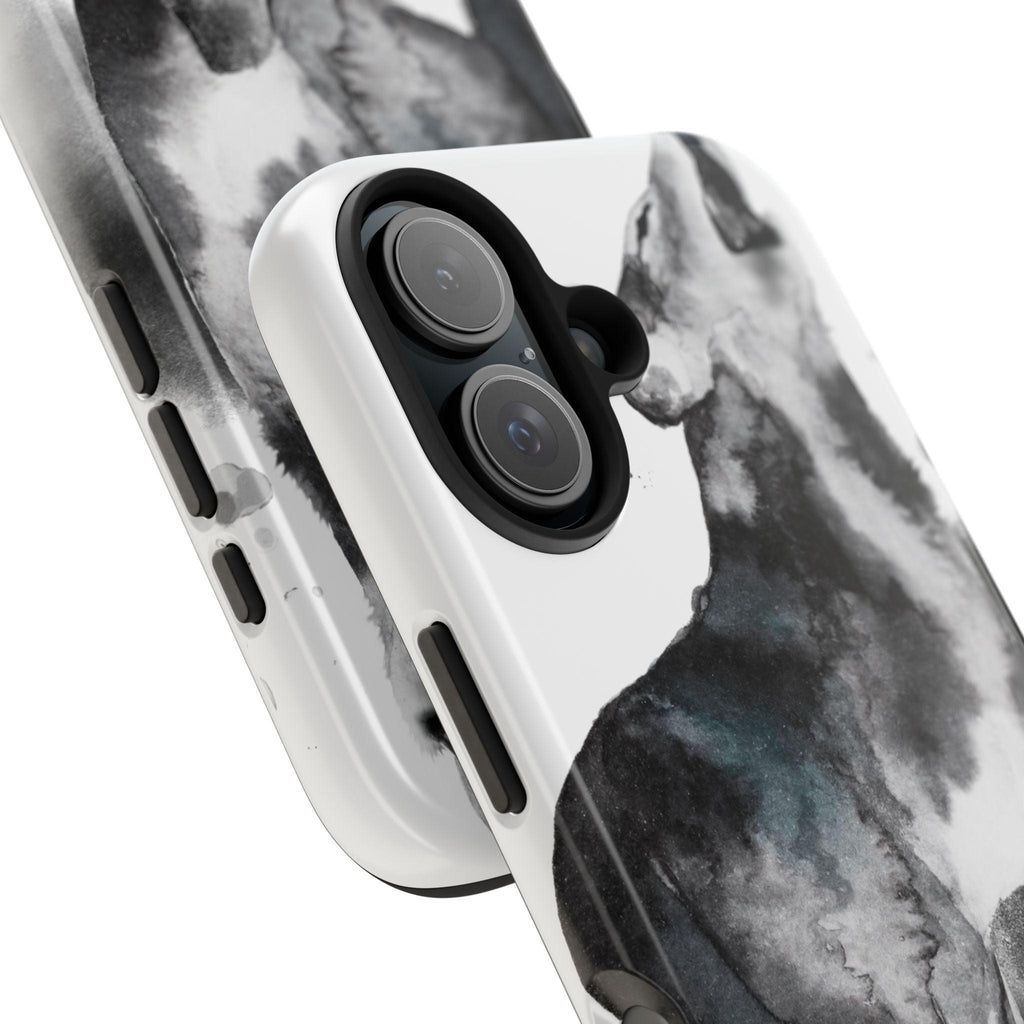 Black and White Dog Printed Tough Phone Cases