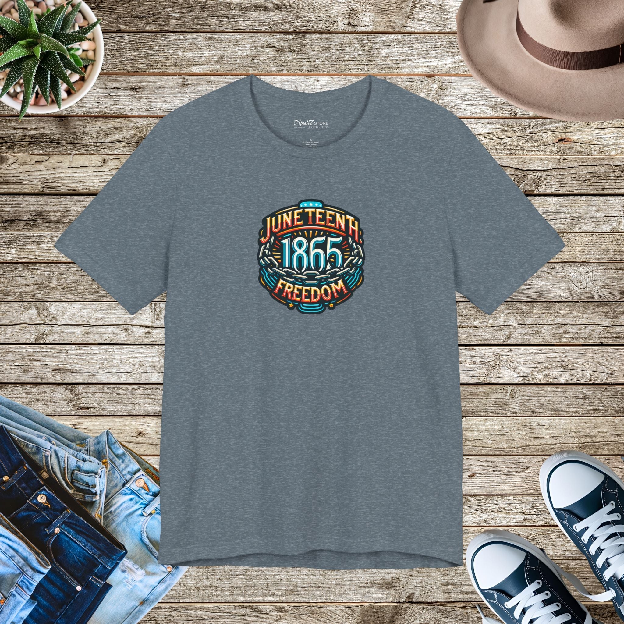 Unisex Jersey Short Sleeve Tee - Celebrate Juneteenth 1865 - DipaliZ