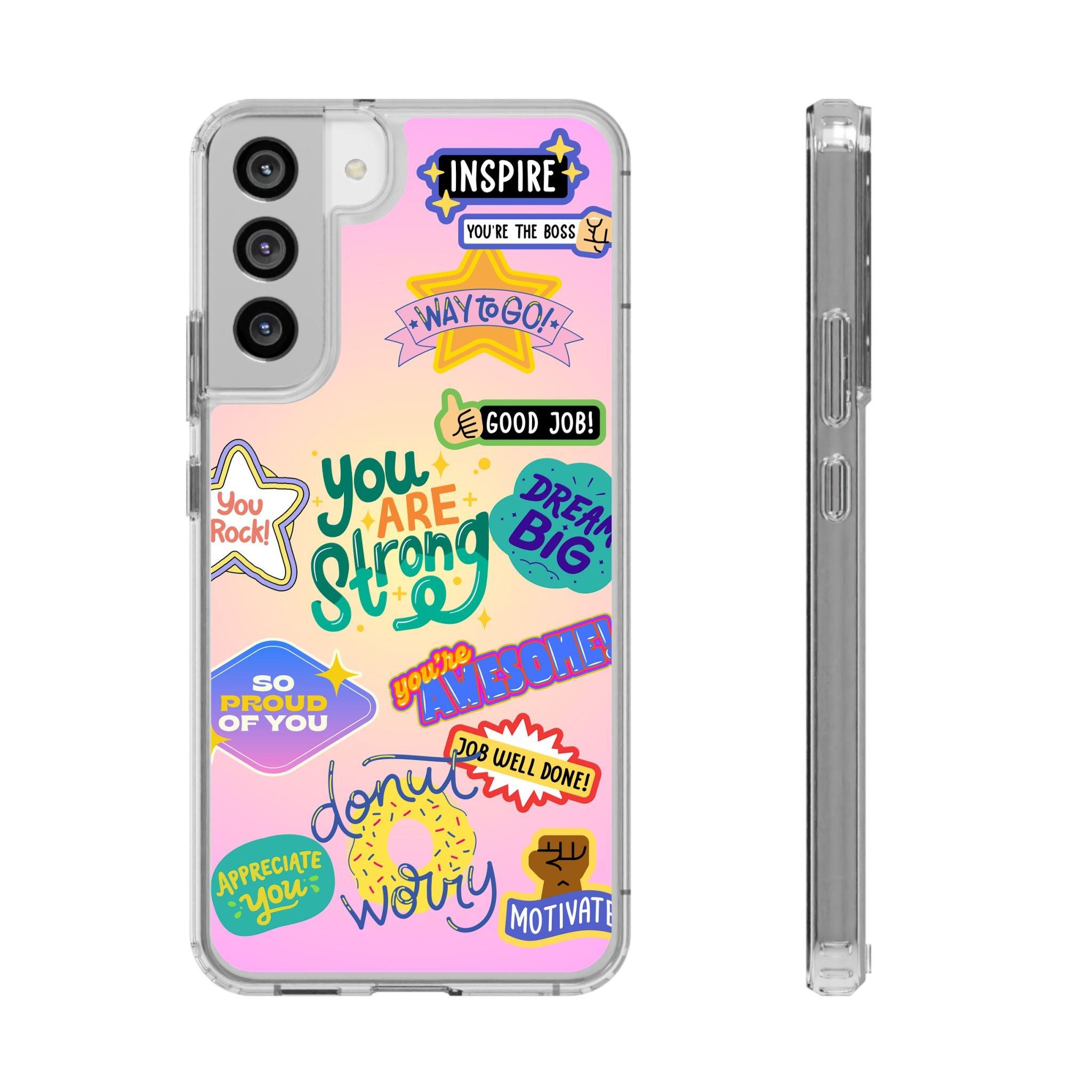 Motivational Stickers Clear Case