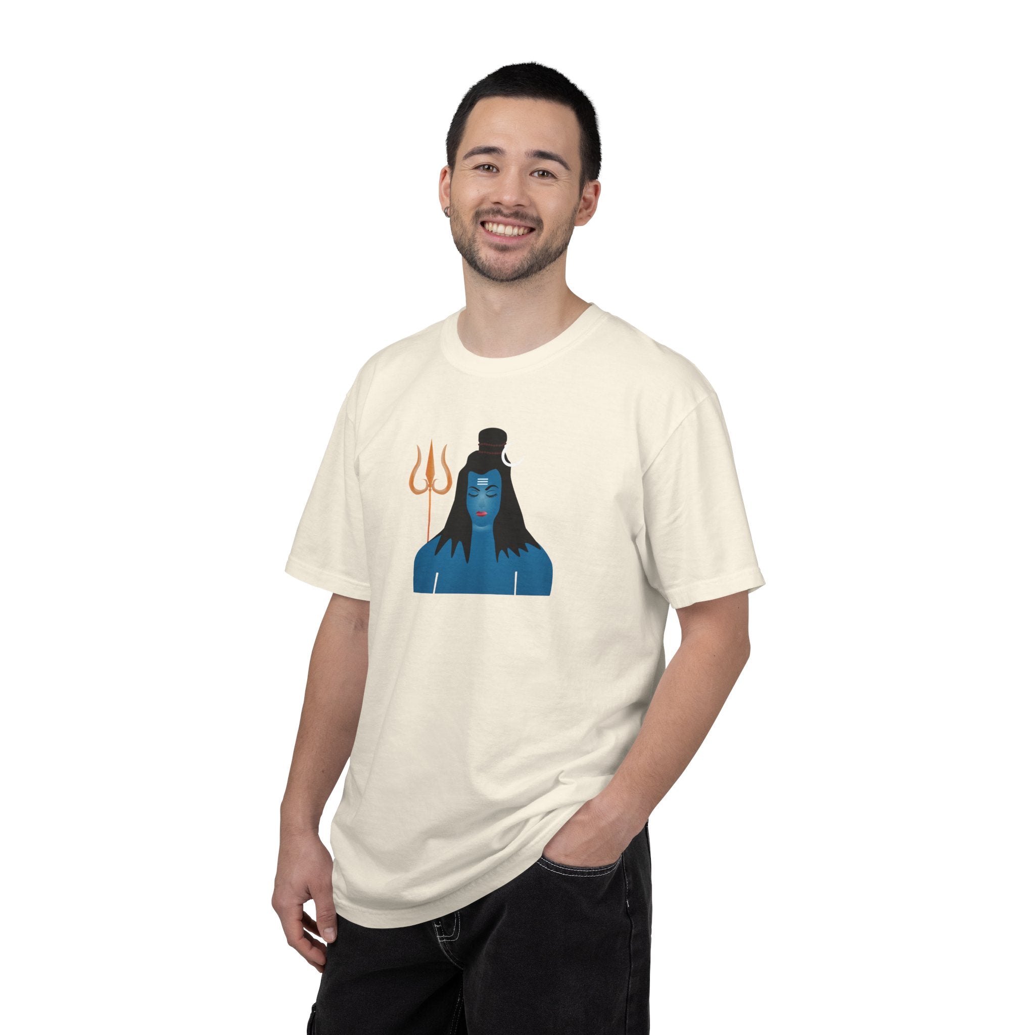 Lord Shiva Cotton T-Shirt - Garment Dyed Comfort Tee - DipaliZ