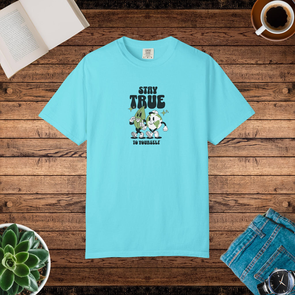 Relaxed Fit Tee - Earth Leaves Cozy Comfort Colors - DipaliZ