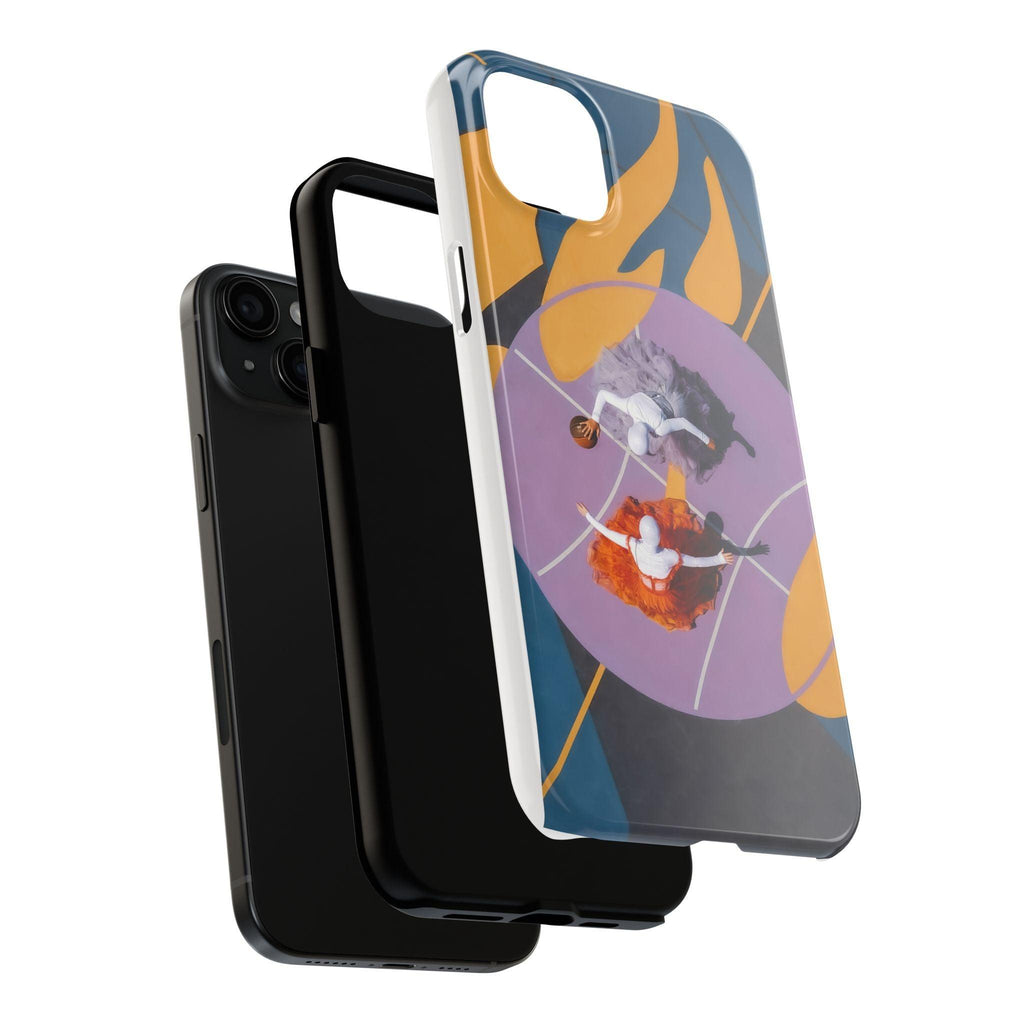 Two Womens Play basket ball Tough Phone Cases