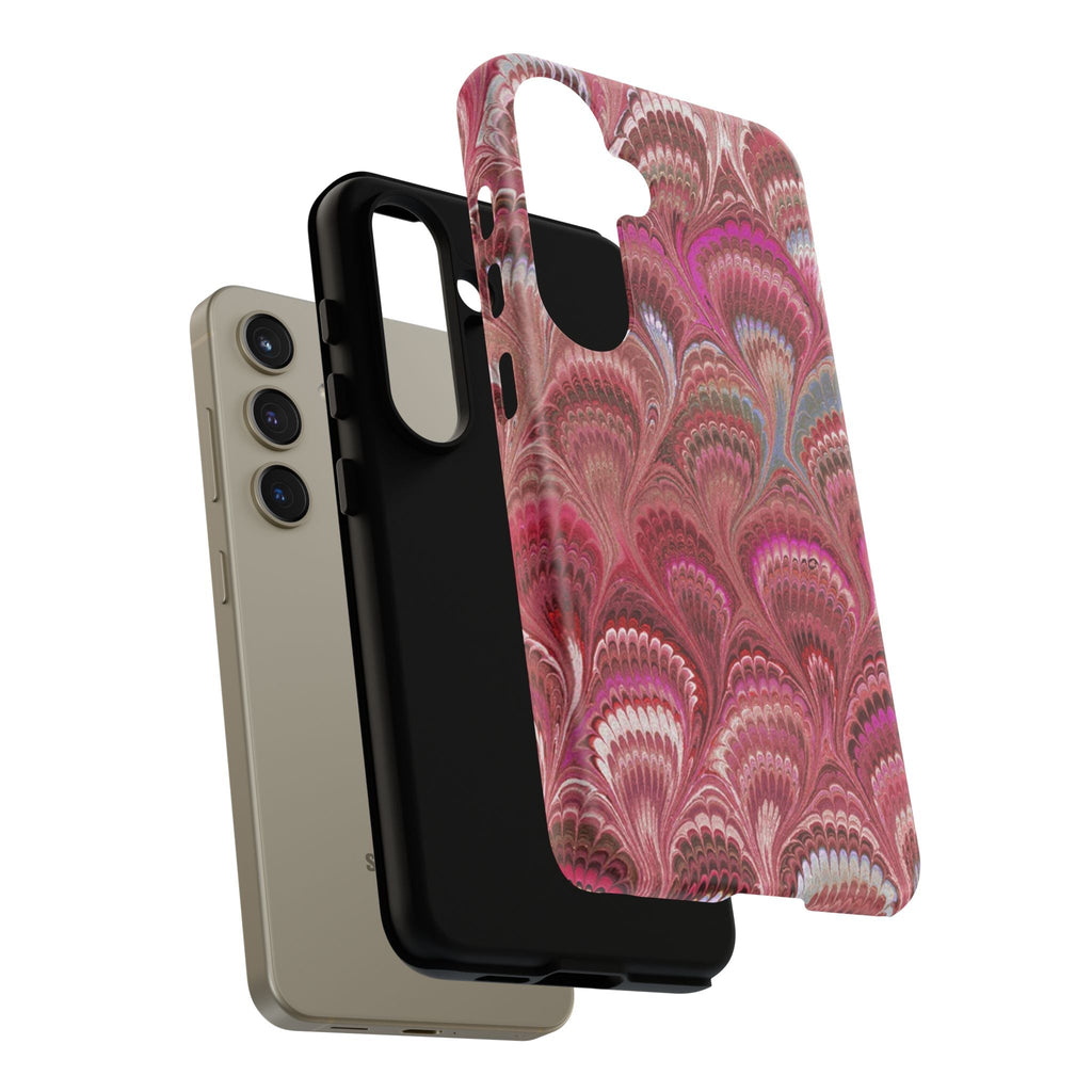 Shades of Pink Marbled Phone Case —  Dual Layer - Tough Protective Phone Cover