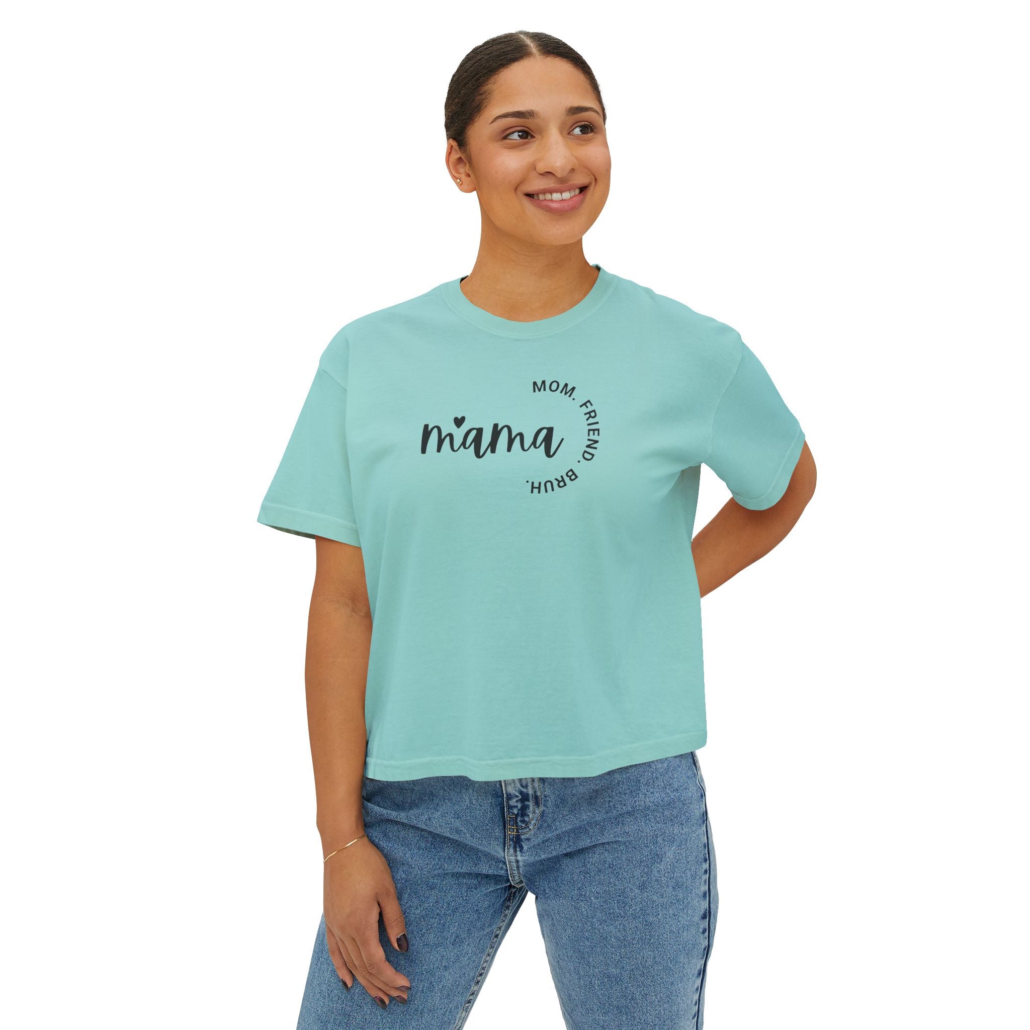 Women's Boxy Tee - Oversized Comfort Fit for Moms - DipaliZ
