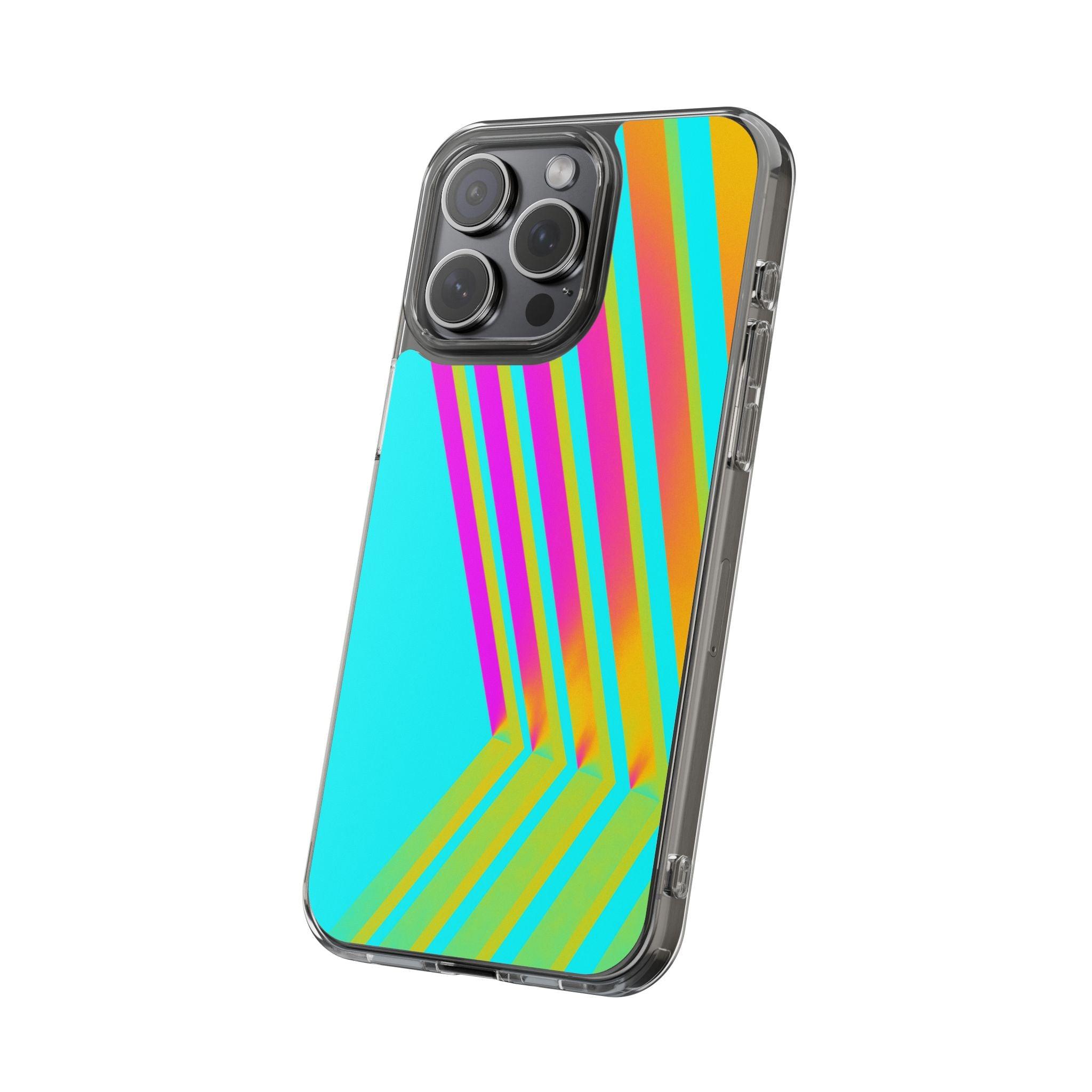 Abstract Pattern With Vibrant Color Clear Cases