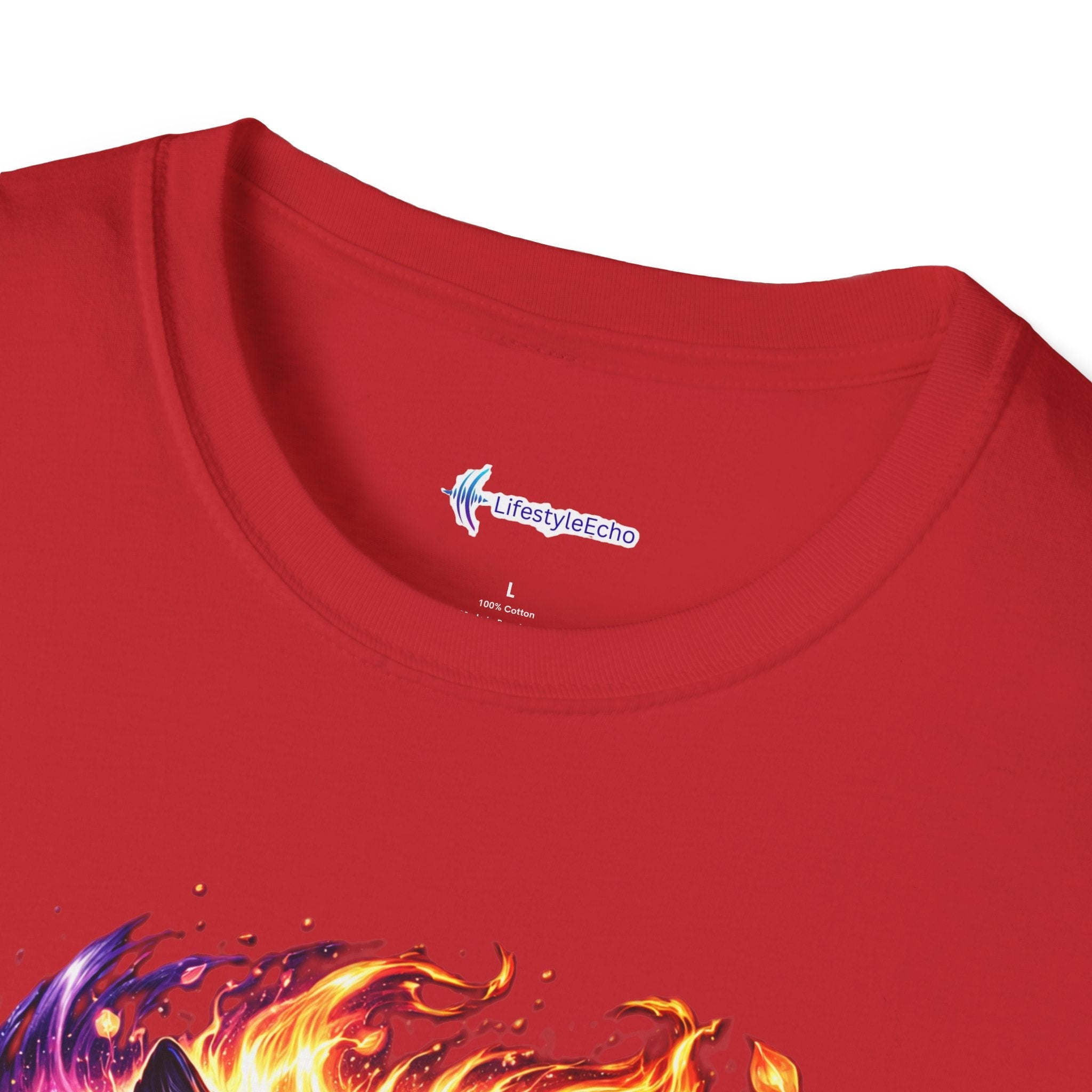 Cosmic Fire Wolf T-Shirt — Vibrant Mystic Wolf Graphic Tee