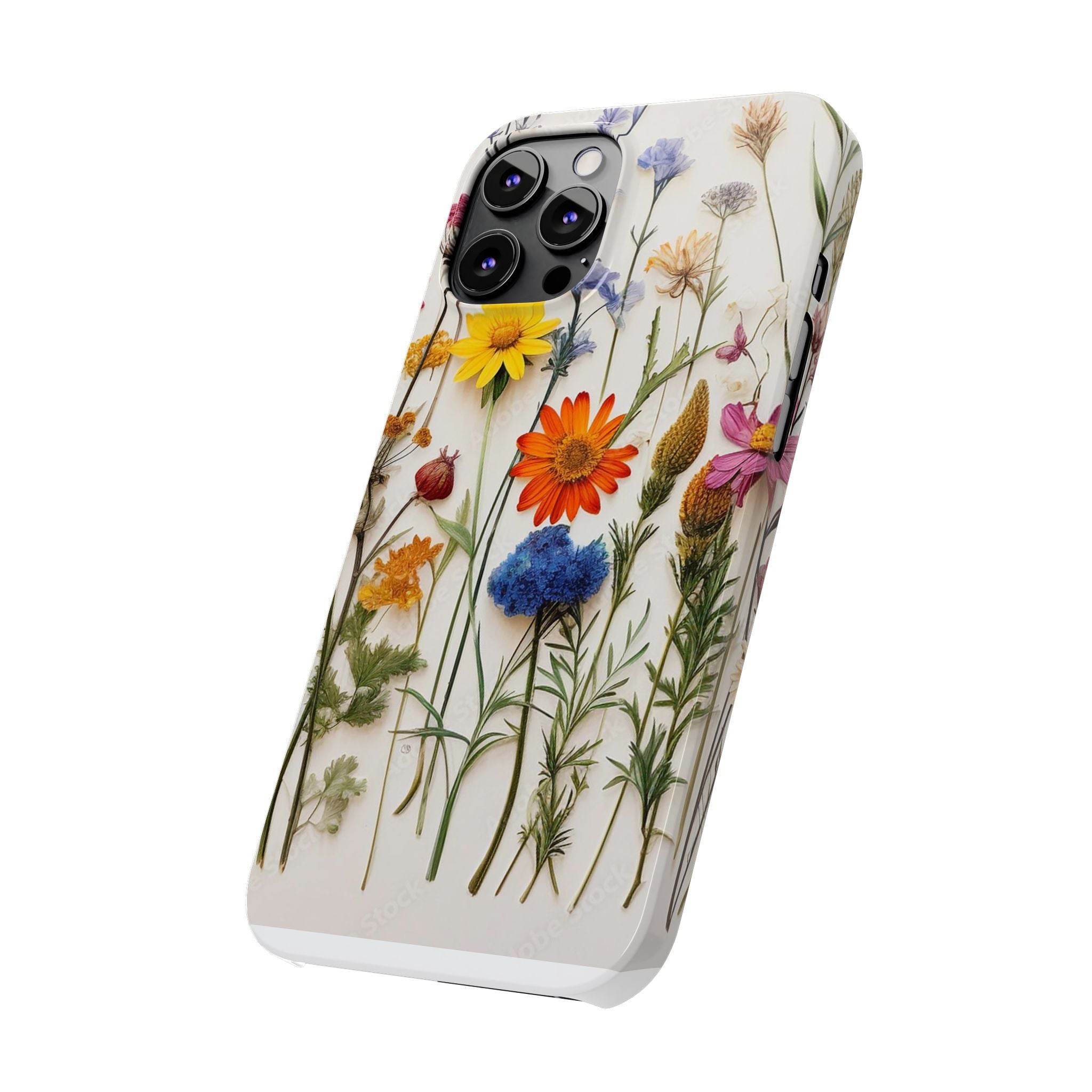 Floral Phone Cases, Slim Protective Cover, Pressed Flowers Design, iPhone 17 Case, Botanical Phone Accessories, Floral Theme Phone Case