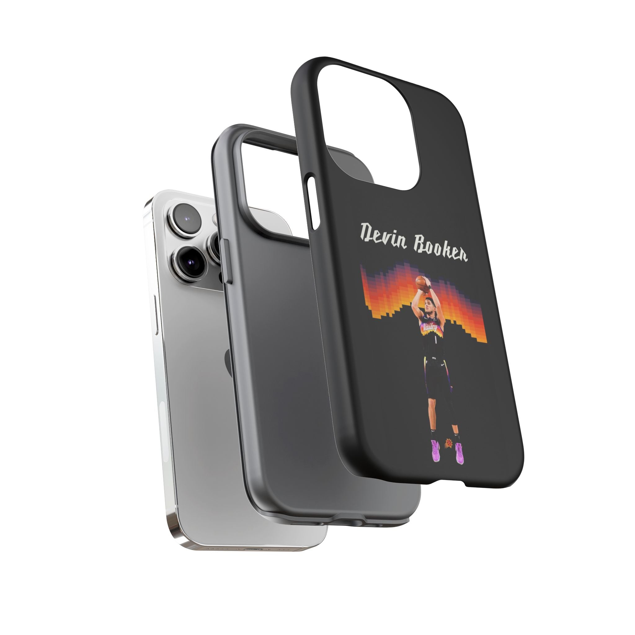 Devin Booker Precision Blaze Series – Dual-Layer ShockGuard Protection | Fits iPhone 8–16 Pro Max & Samsung Galaxy S10–S25 Ultra