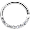 16G 5/16 Clear Gem Simple Elegance Seamless Circular Ring