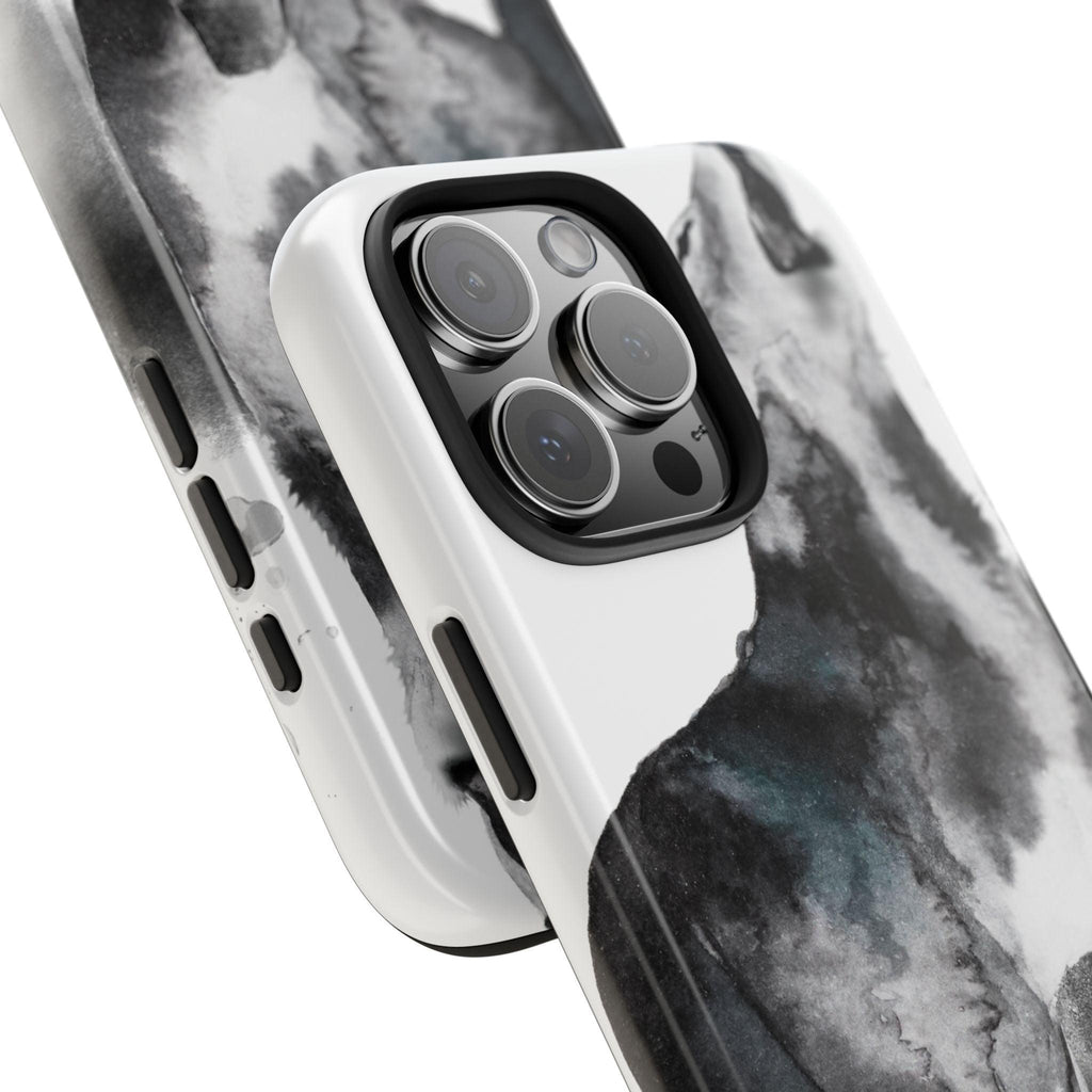 Black and White Dog Printed Tough Phone Cases