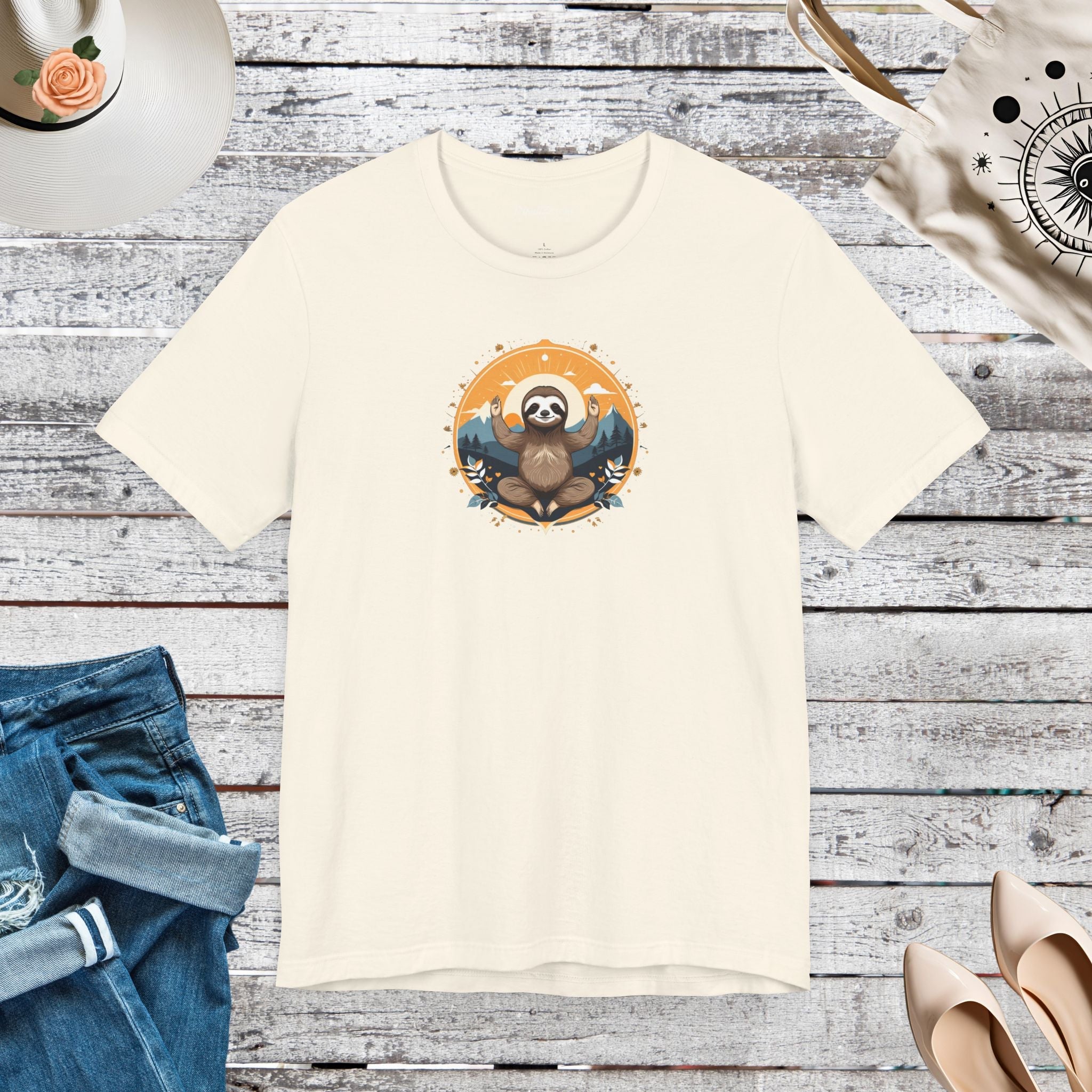 Sloth Yoga Unisex Jersey Tee - Soft Cotton Comfort - DipaliZ