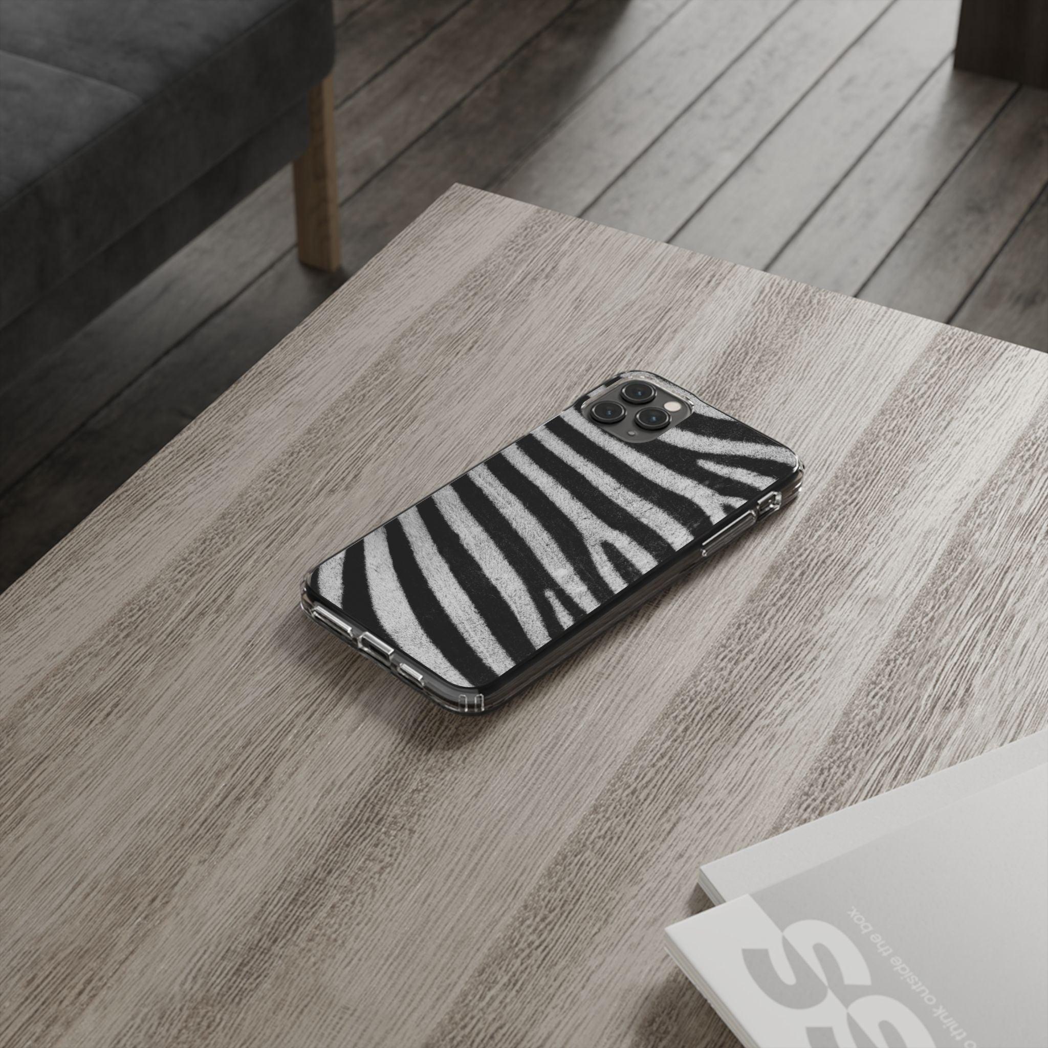 Clear Cases Black and White Zebra Stripes